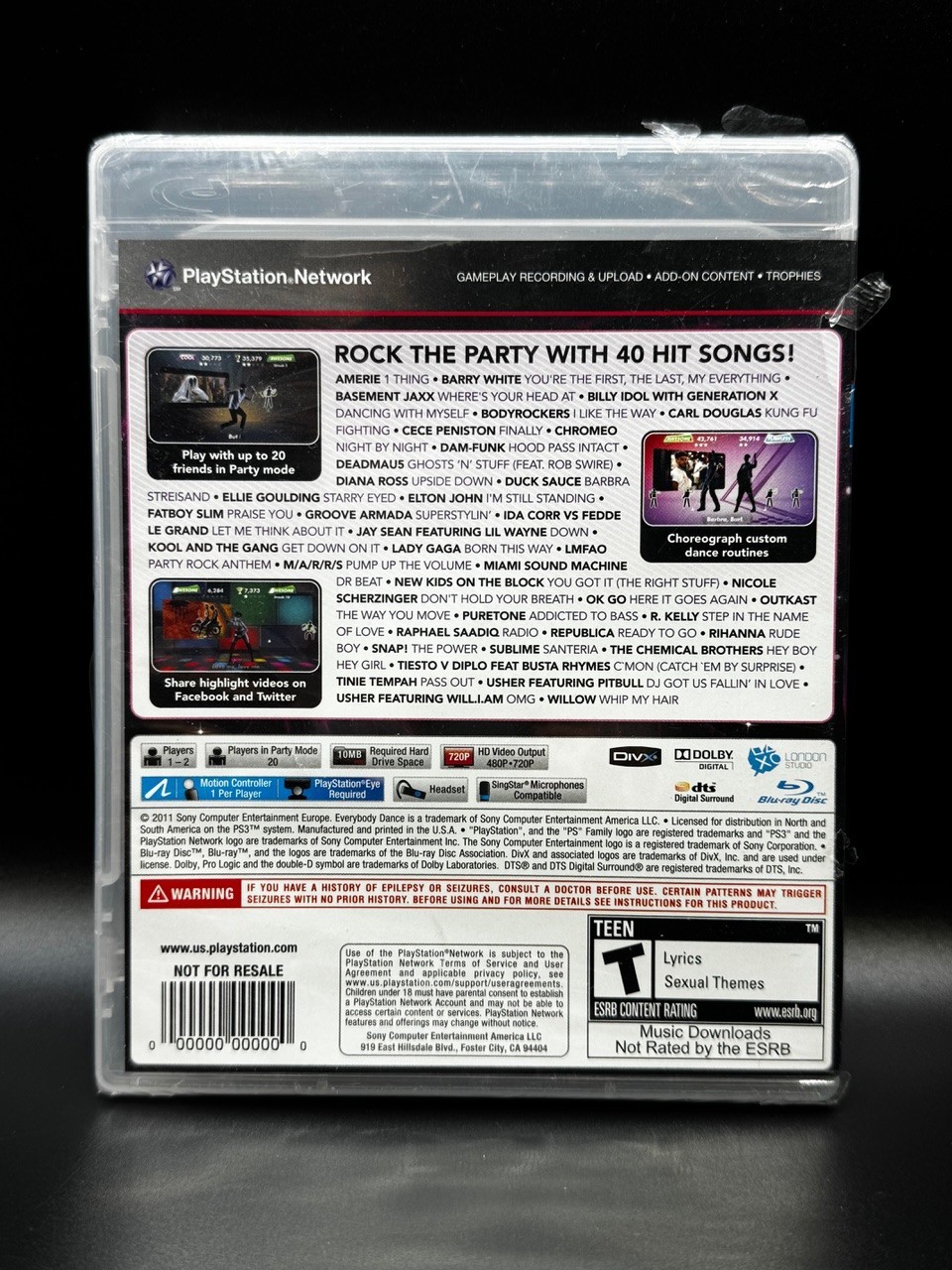 Everybody Dance PS3 PlayStation 3 Brand New – Sealed