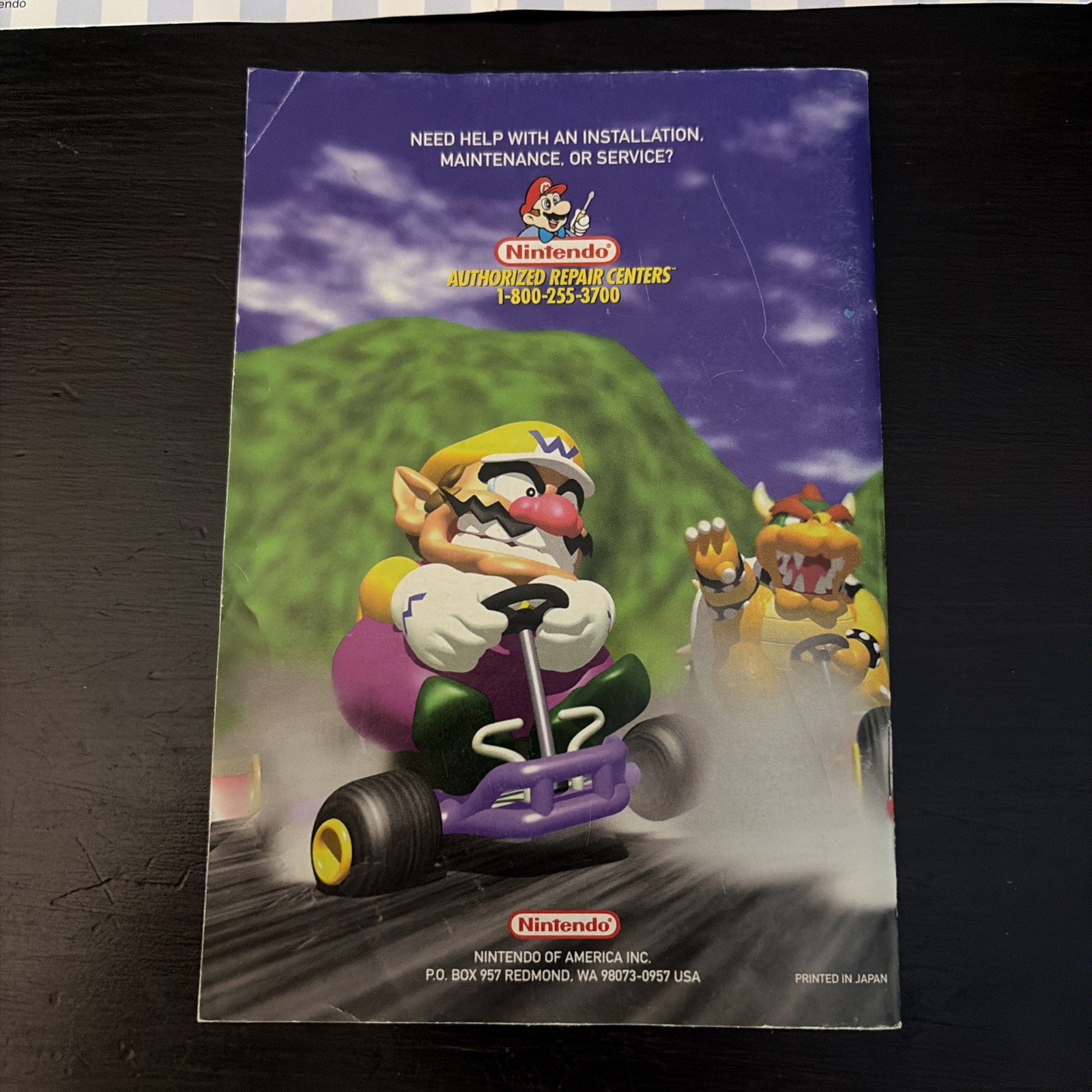 Mario Kart 64 (Nintendo 64, 1997) Manual And Operation Card, No Game