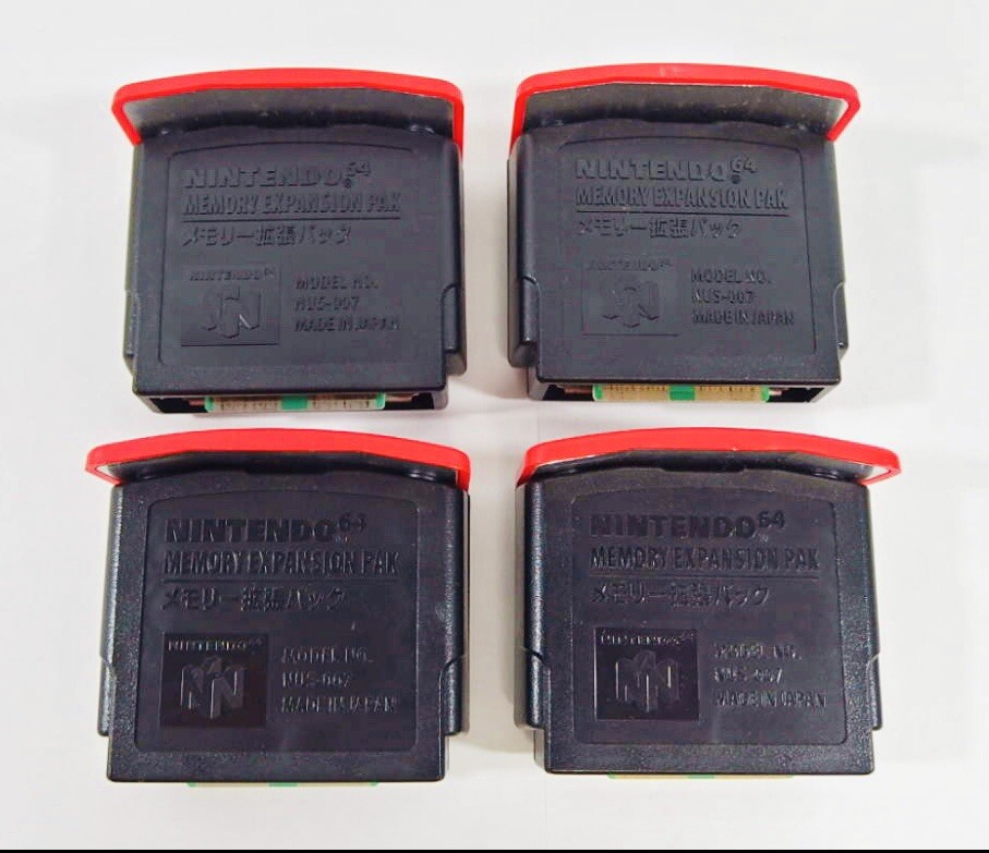 Set of 4 Nintendo 64 Memory Expansion Pak N64 High resolution pack NUS-007 Japan