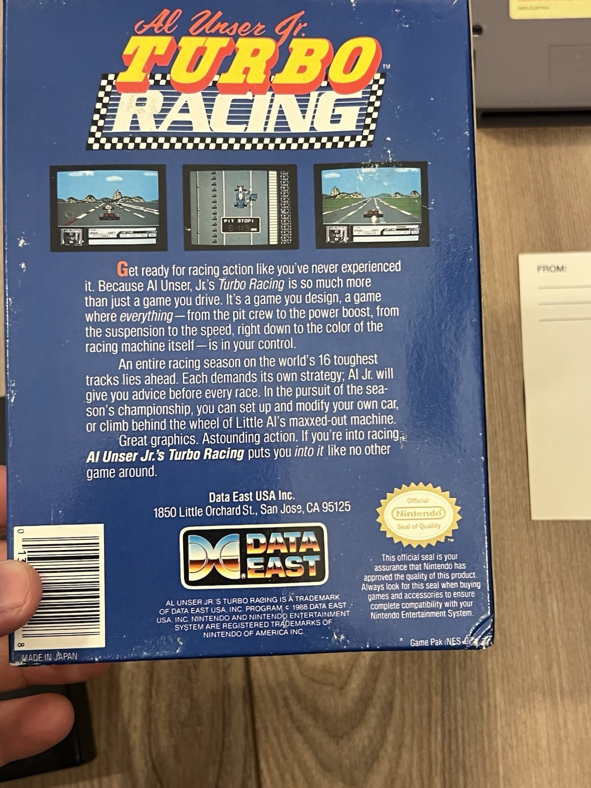 Al Unser Jr. Turbo Racing (Nintendo NES, 1990) CIB Complete Tested Works
