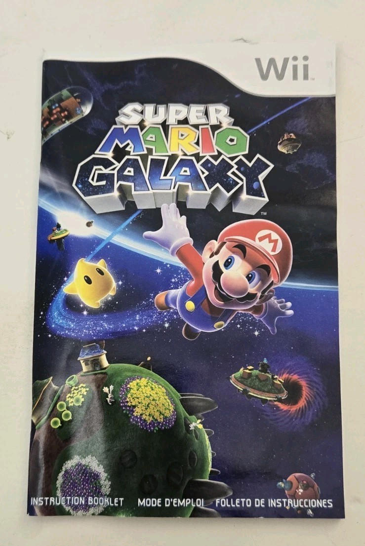 Super Mario Galaxy Nintendo Wii Complete W/ Manual CIB Tested Working VG+++ NICE