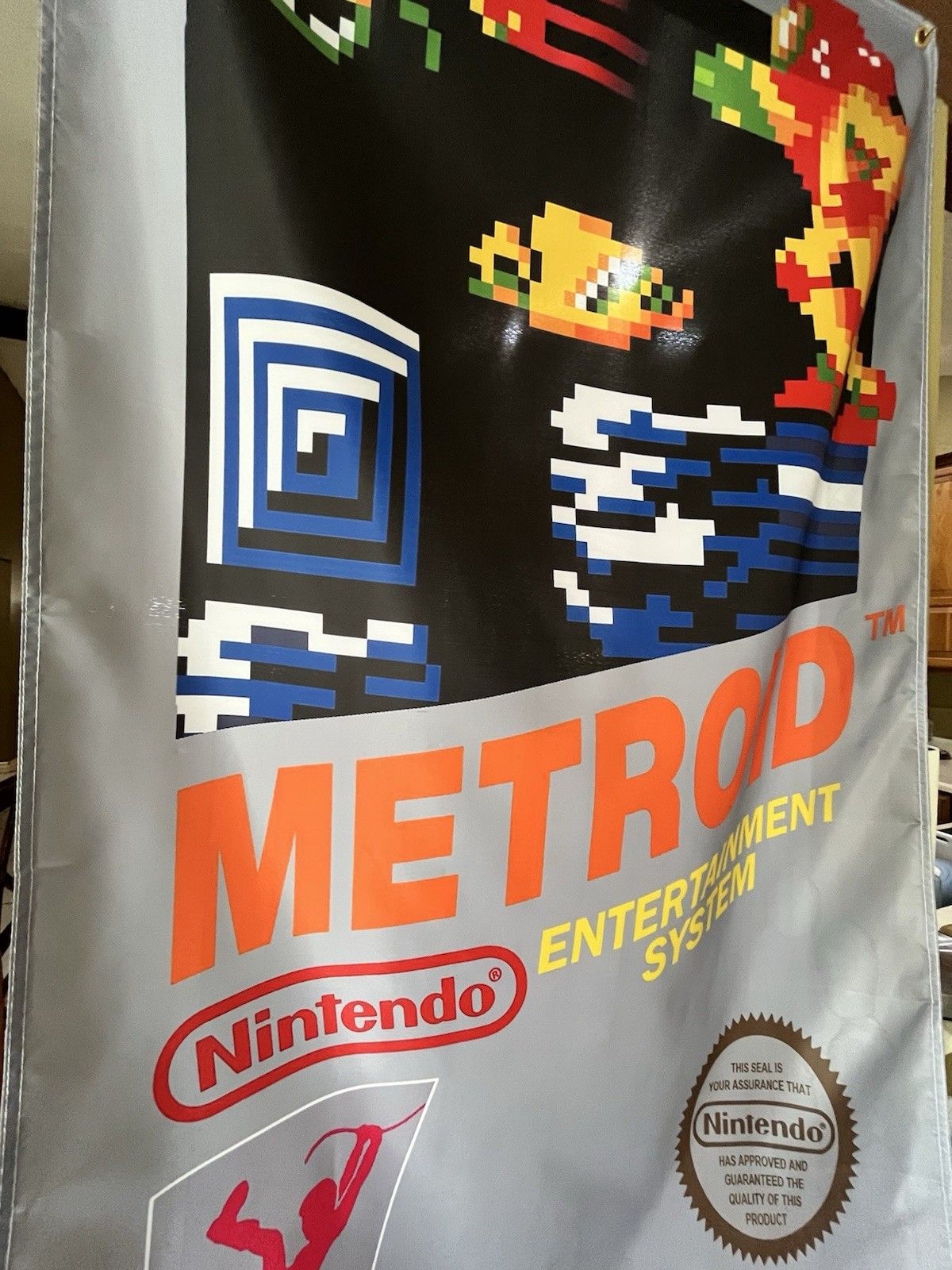 Metroid 5ft Flag Nintendo NES 1987 Banner Poster Samus