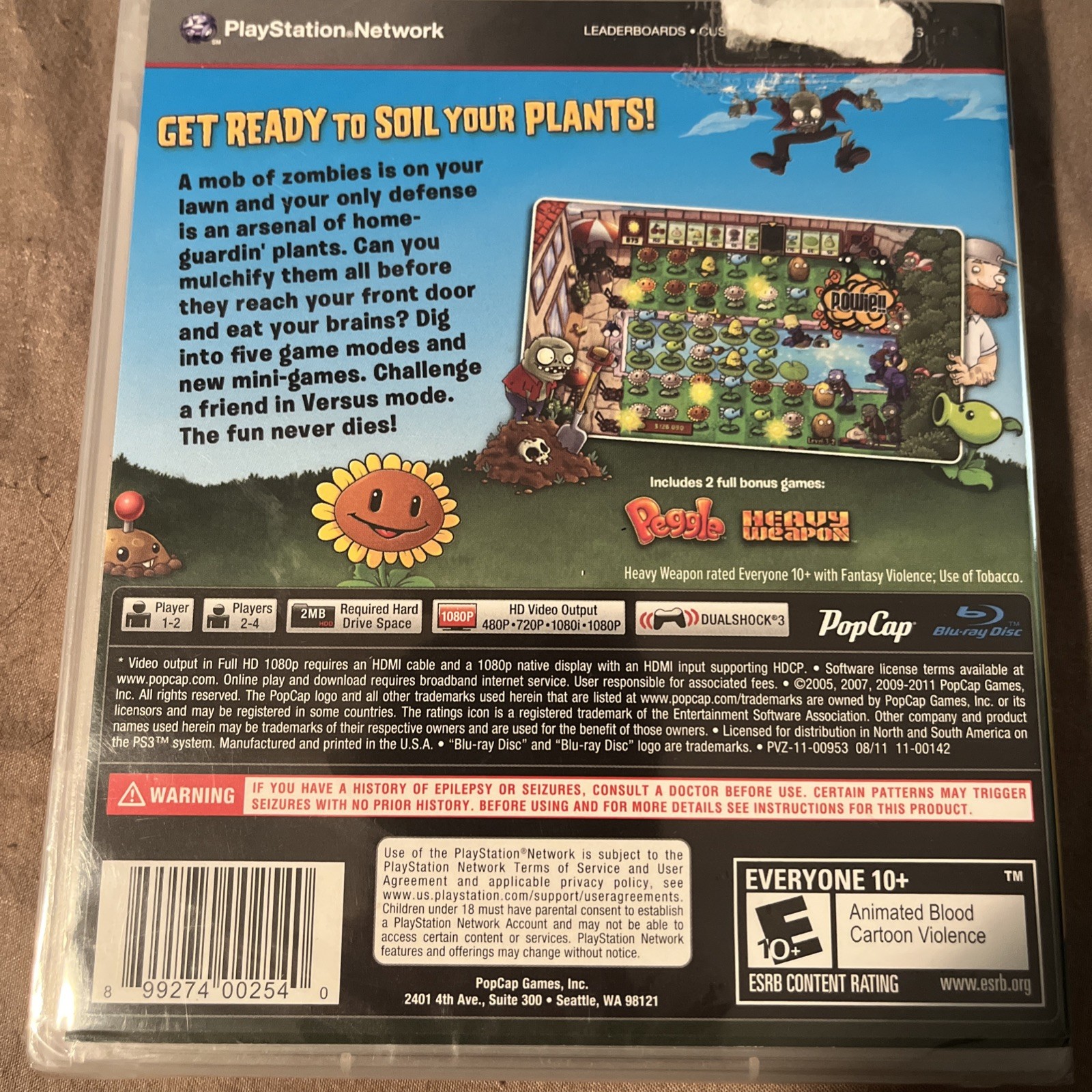 Plants Vs. Zombies – Sony PlayStation 3