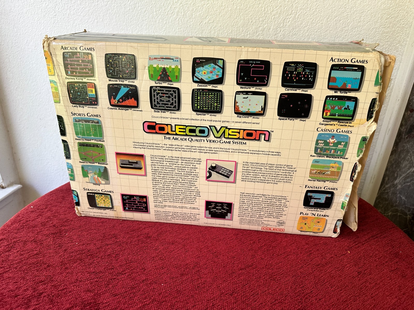 Coleco Vision Gaming Console – 90% CIB – Original Foam – Works, Retro Video Game
