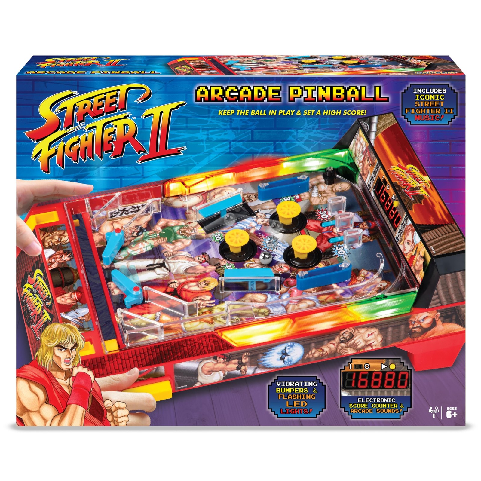 Street Fighter II: Arcade Pinball – Premium Series, Lights & Sounds Iconic Ta…