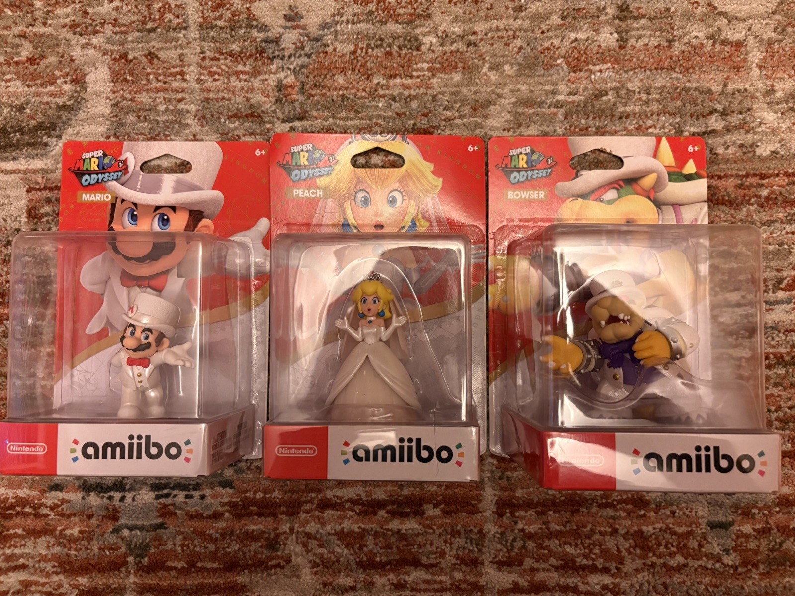 NEW Nintendo Super Mario Odyssey Wedding amiibo 3-Pack – Mario Peach Bowser