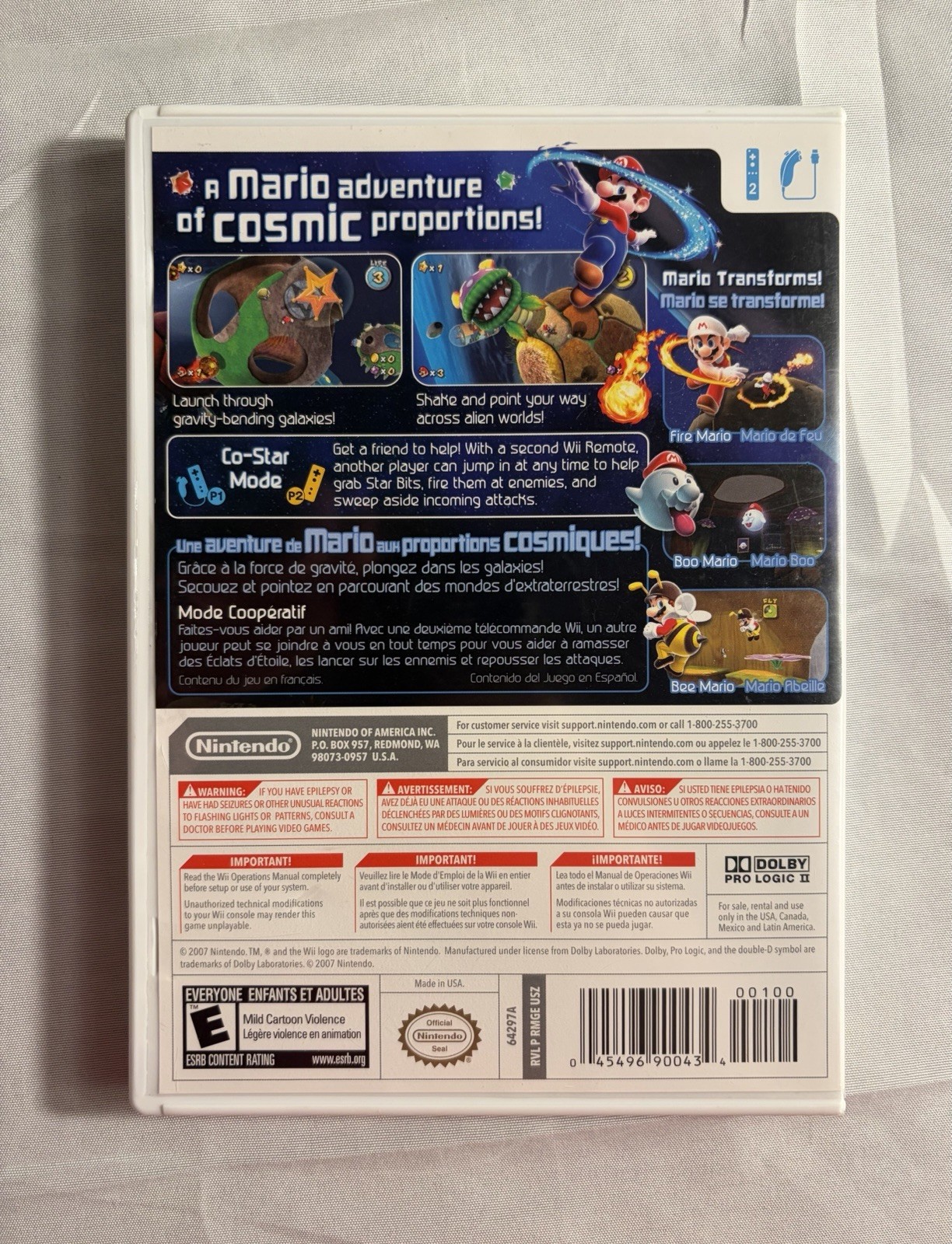 Super Mario Galaxy Nintendo Wii Game CIB Complete In Box w/ Disc Case & Manual