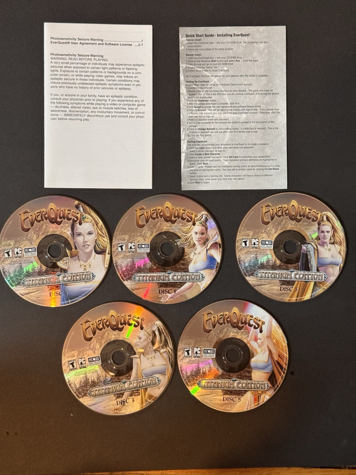 Everquest x2 PC Game Complete Titanium Edition, Secrets Of Faydwer W/Poster
