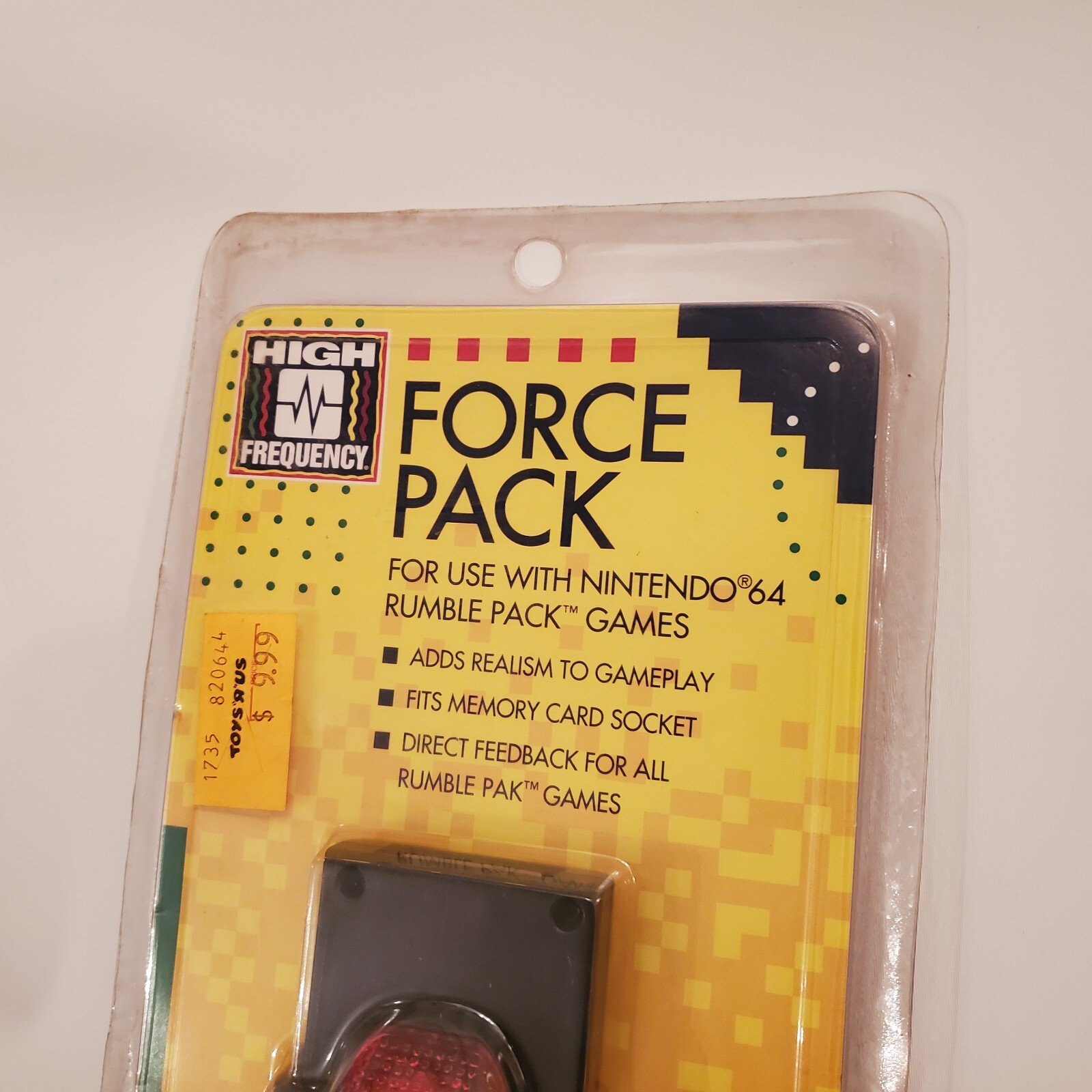 NEW 1997 Force Pack Tremor Rumble Pack Pak Nintendo 64 N64 Mad Catz Toys R US N