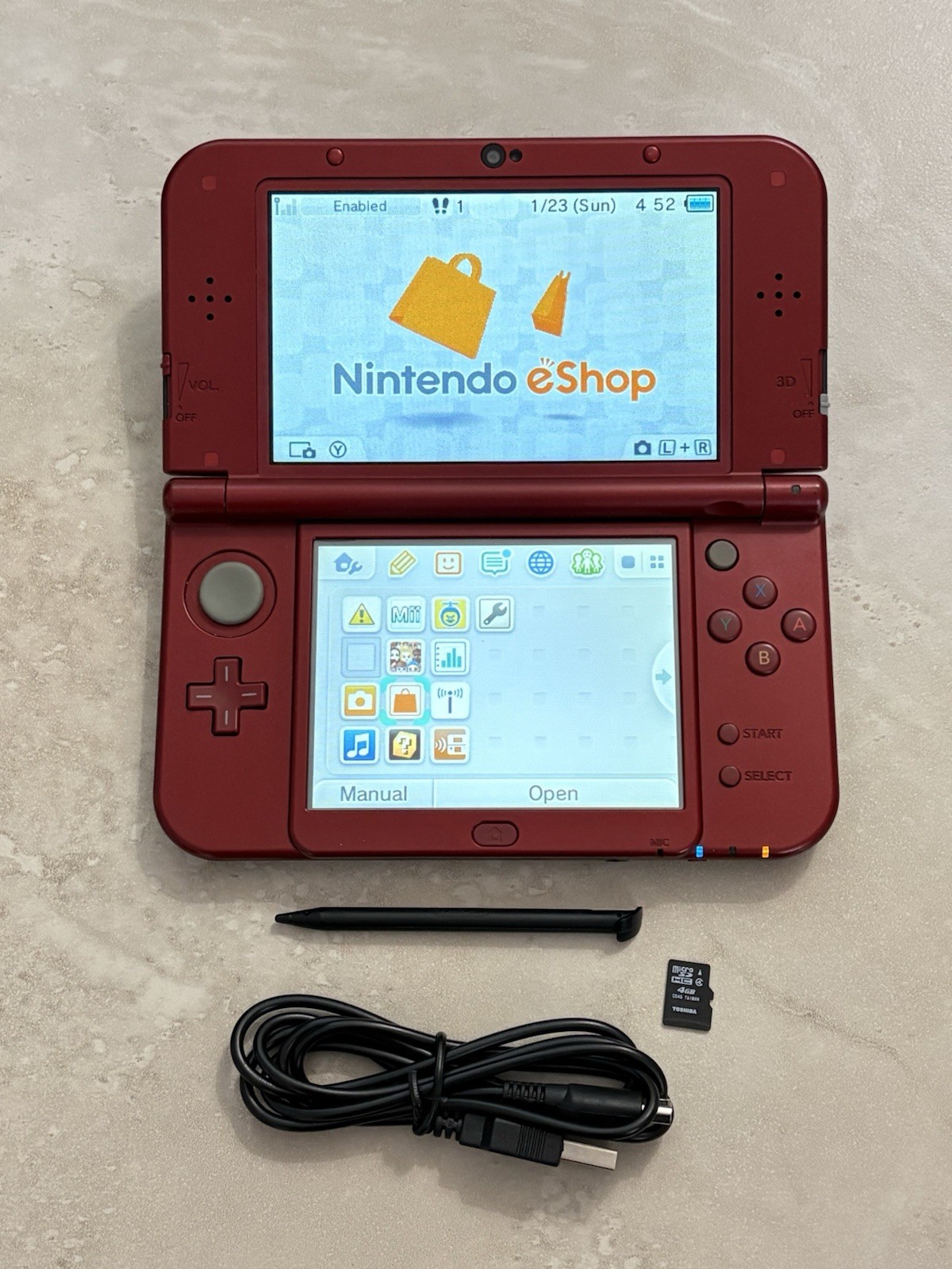 New Nintendo 3DS LL XL Metallic Red Region Free USA Seller Dual IPS
