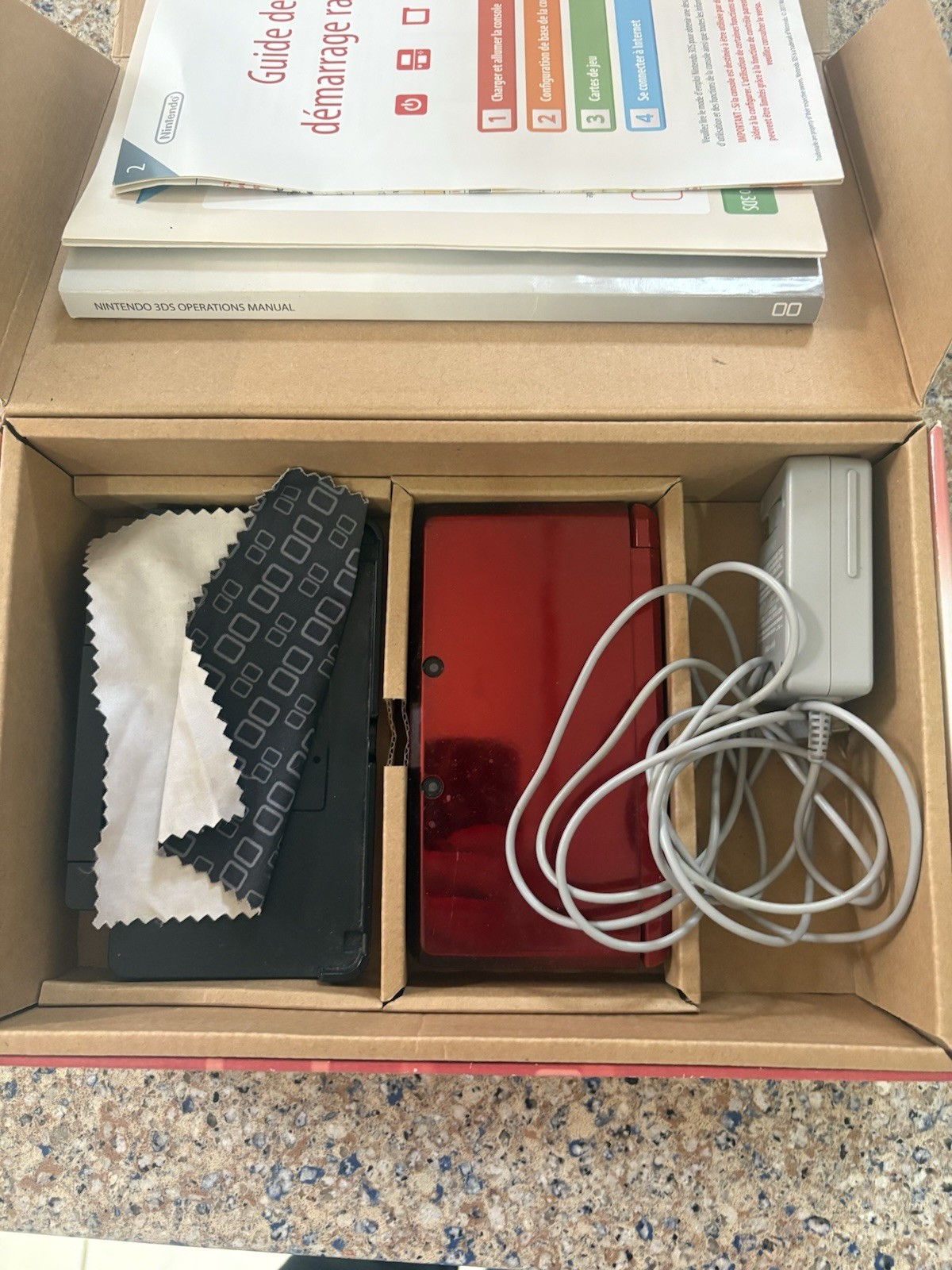 Flame Red Nintendo 3DS System Console CIB Complete IN Box! Tested Free shipping