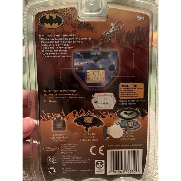 Batman Begins DC Comics Batmobile LCD video game keychain 2005