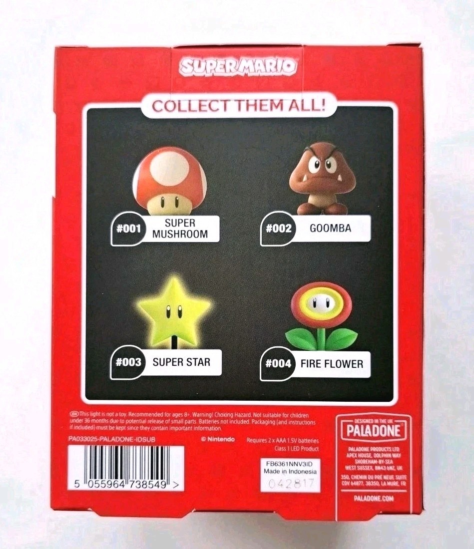 Paladone Icons: Super Nintendo Set Of 4 Super Mario lights Sealed NIB 2018 RARE*