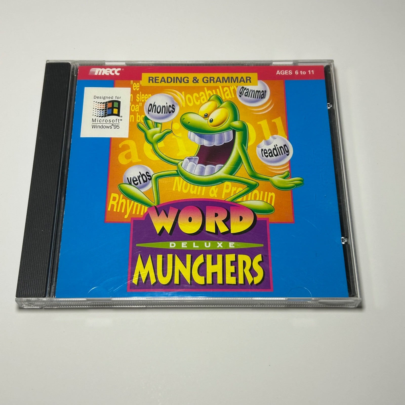 Word Munchers Deluxe PC Game CD Rom Vintage Learn At Home Tutoring Games