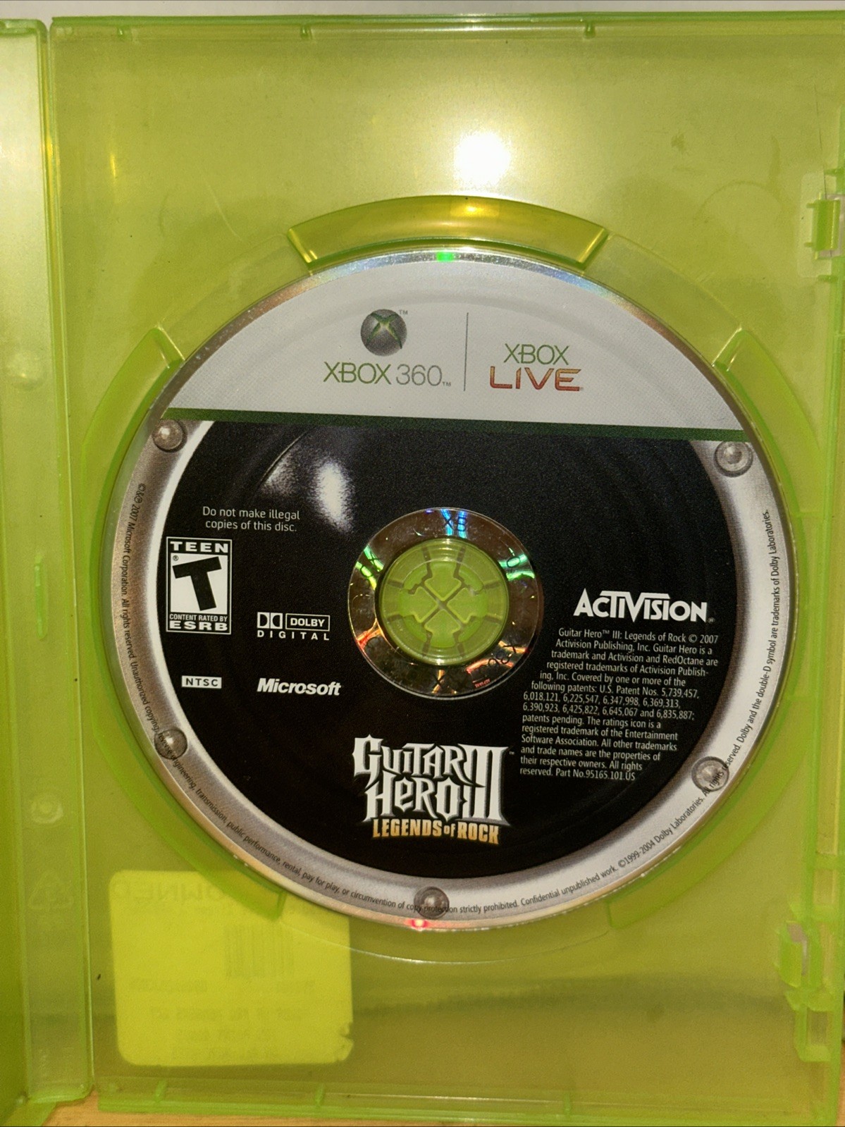 xbox 360 guitar hero 3 legends of rock Disc Only – Tested Cleaned