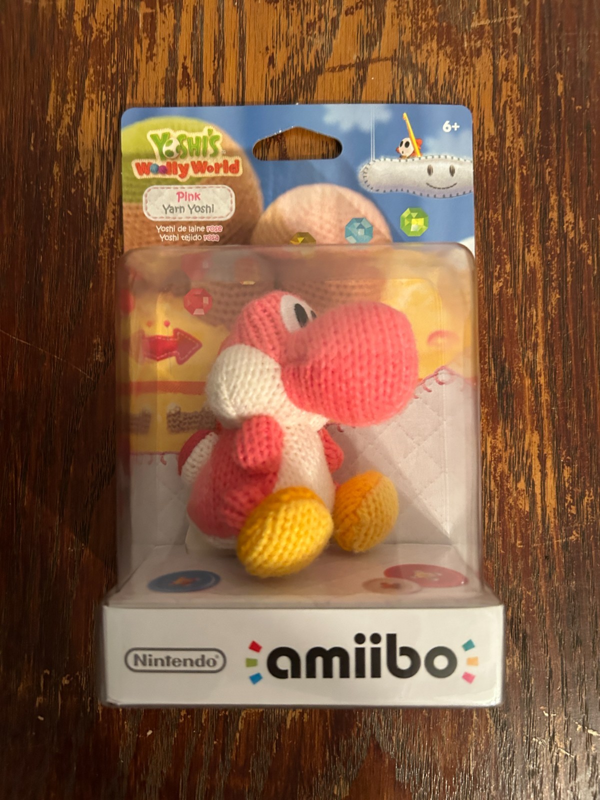Nintendo amiibo Yoshi’s Woolly World Pink Yarn Yoshi Collectible Figure