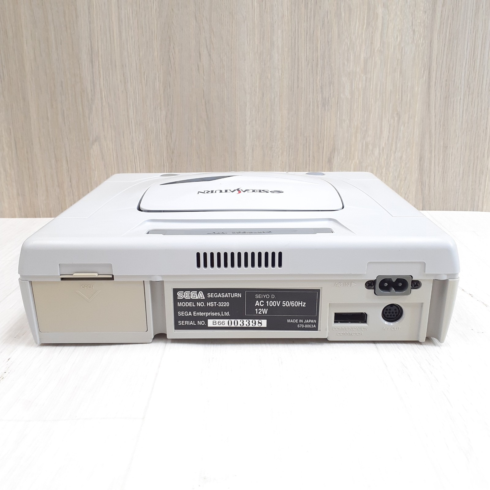 Sega Saturn Console Japan White Bundle with 3 Games 2 Controllers tested NTSC-J