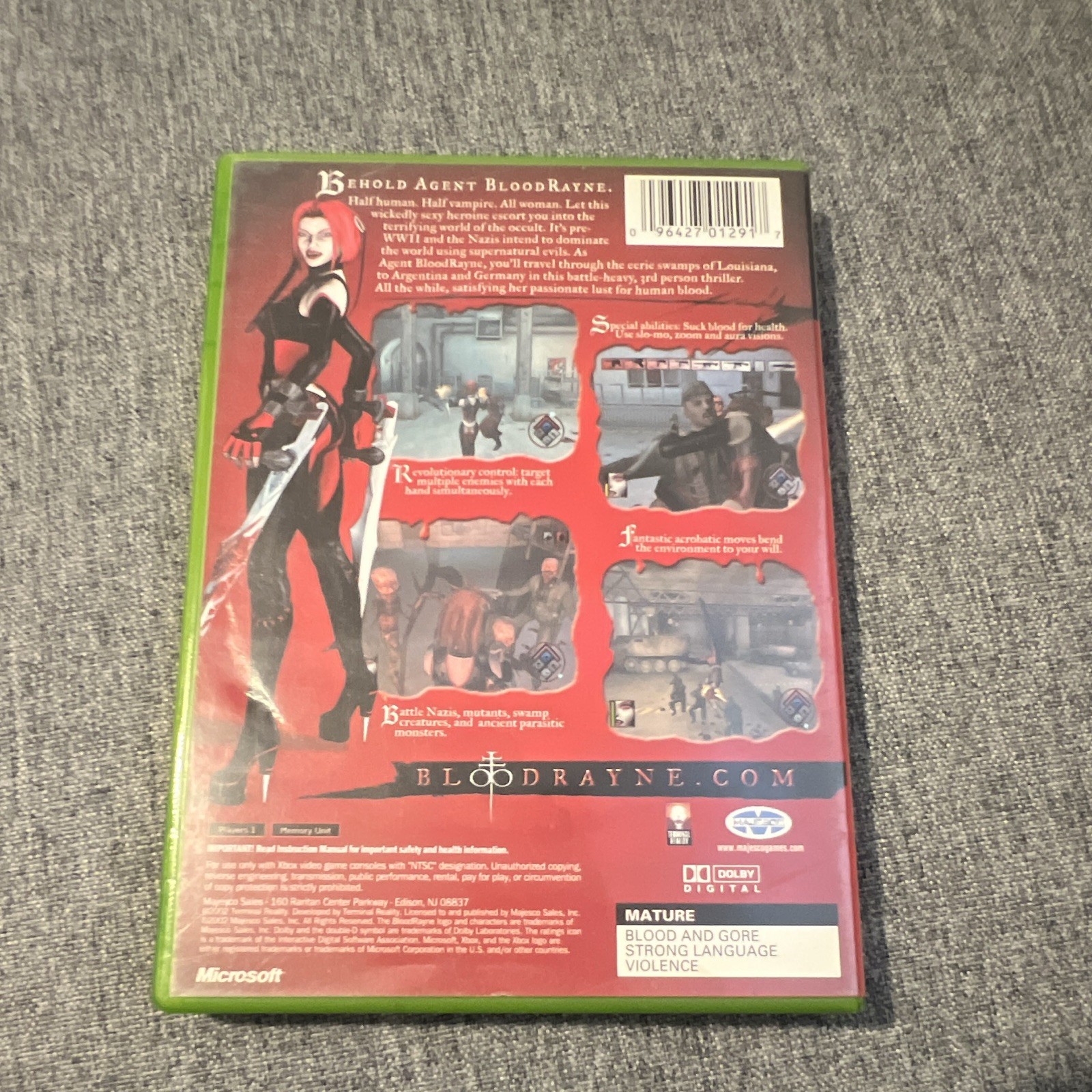 Majesco BloodRayne Microsoft Xbox Action-Adventure M NTSC-U/C Manual