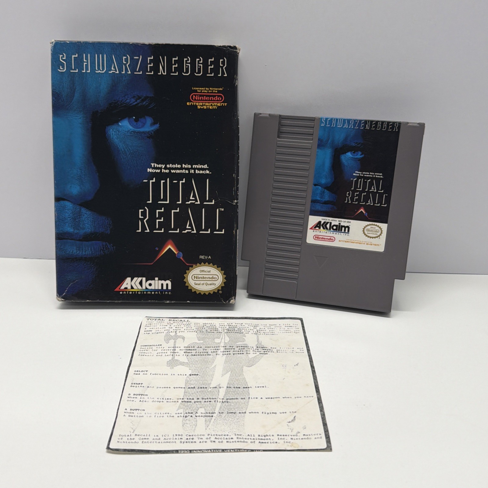 Total Recall (Nintendo Entertainment System, 1990) Retro Video Game NES Vntg