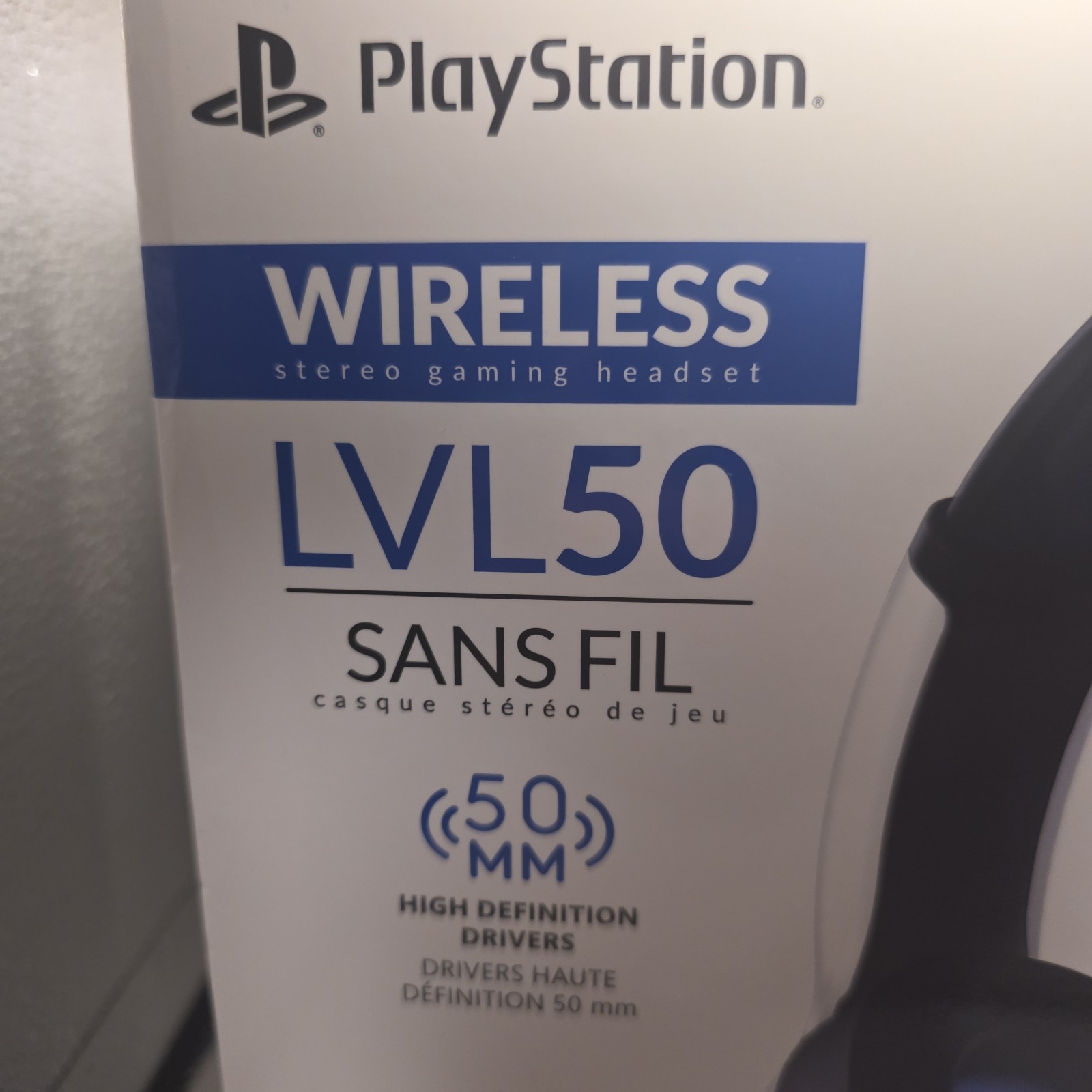 PDP LVL50 Wireless Stereo Gaming Headset PlayStation White NIB Noise Canceling