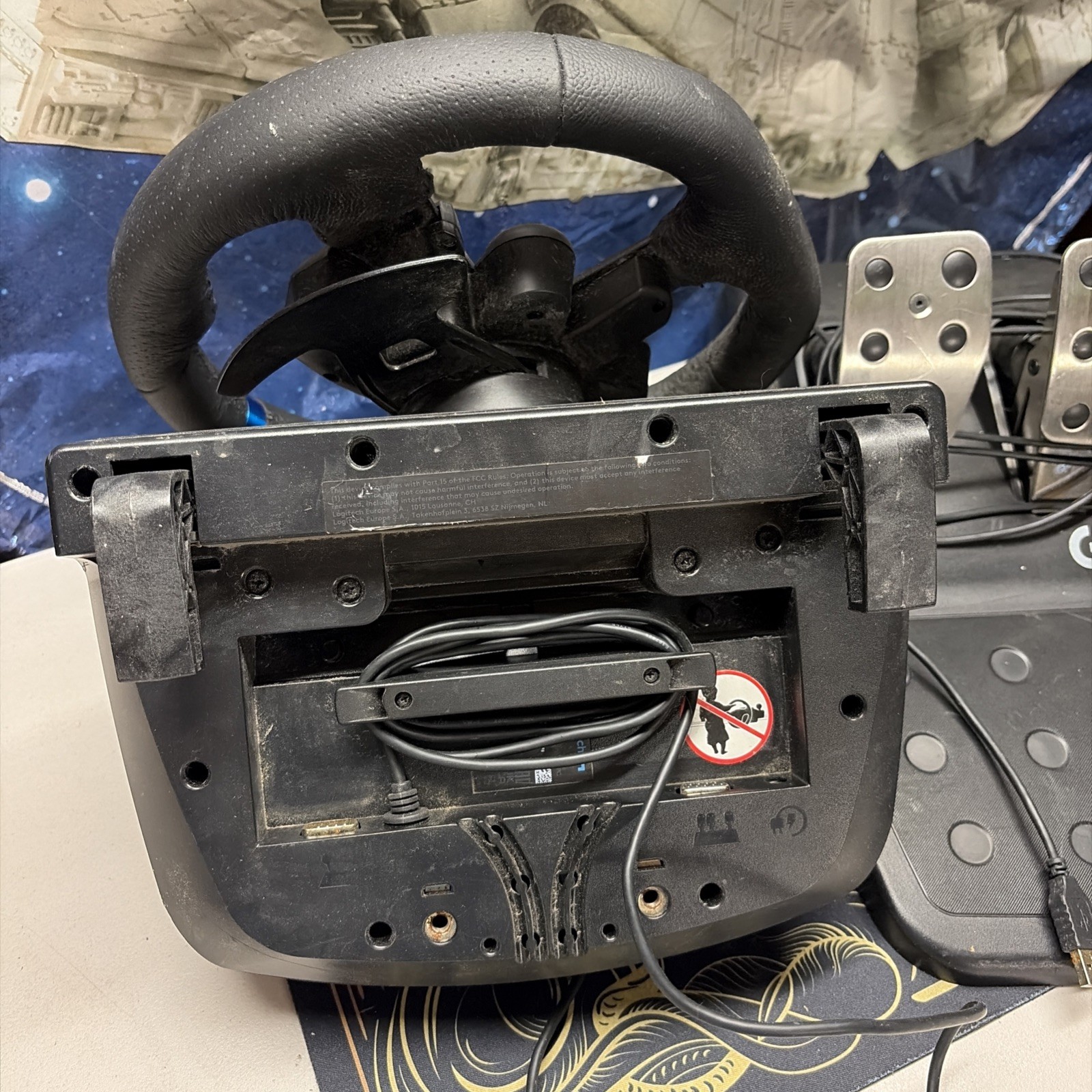 Logitech G923 Racing Wheel and Pedals – Black For Playstation and PC