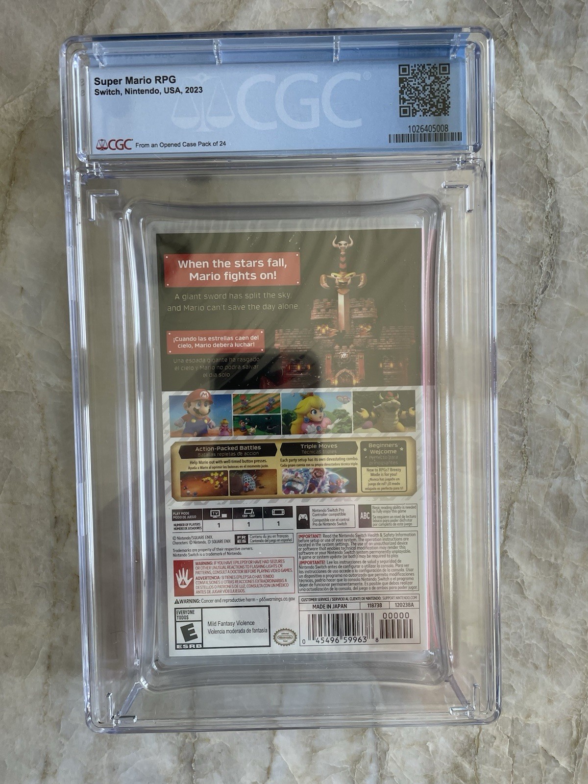 Super Mario RPG Switch 2023 1st Print Sealed Graded CGC 9.9 A++ Sealed Game