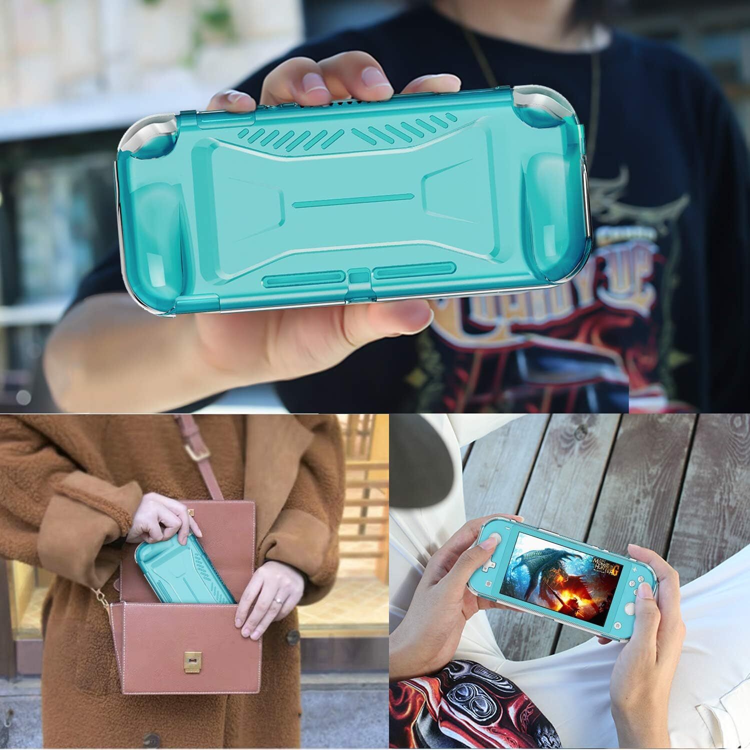 For Nintendo Switch Lite Case – Clear Soft TPU Silicone Transparent Back Cover