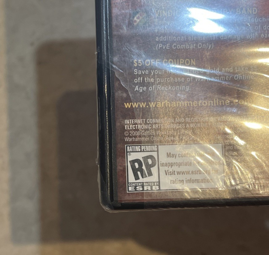Warhammer Online: Age of Reckoning Pre-Release Bonus Edition PC DVD-ROM – Sealed