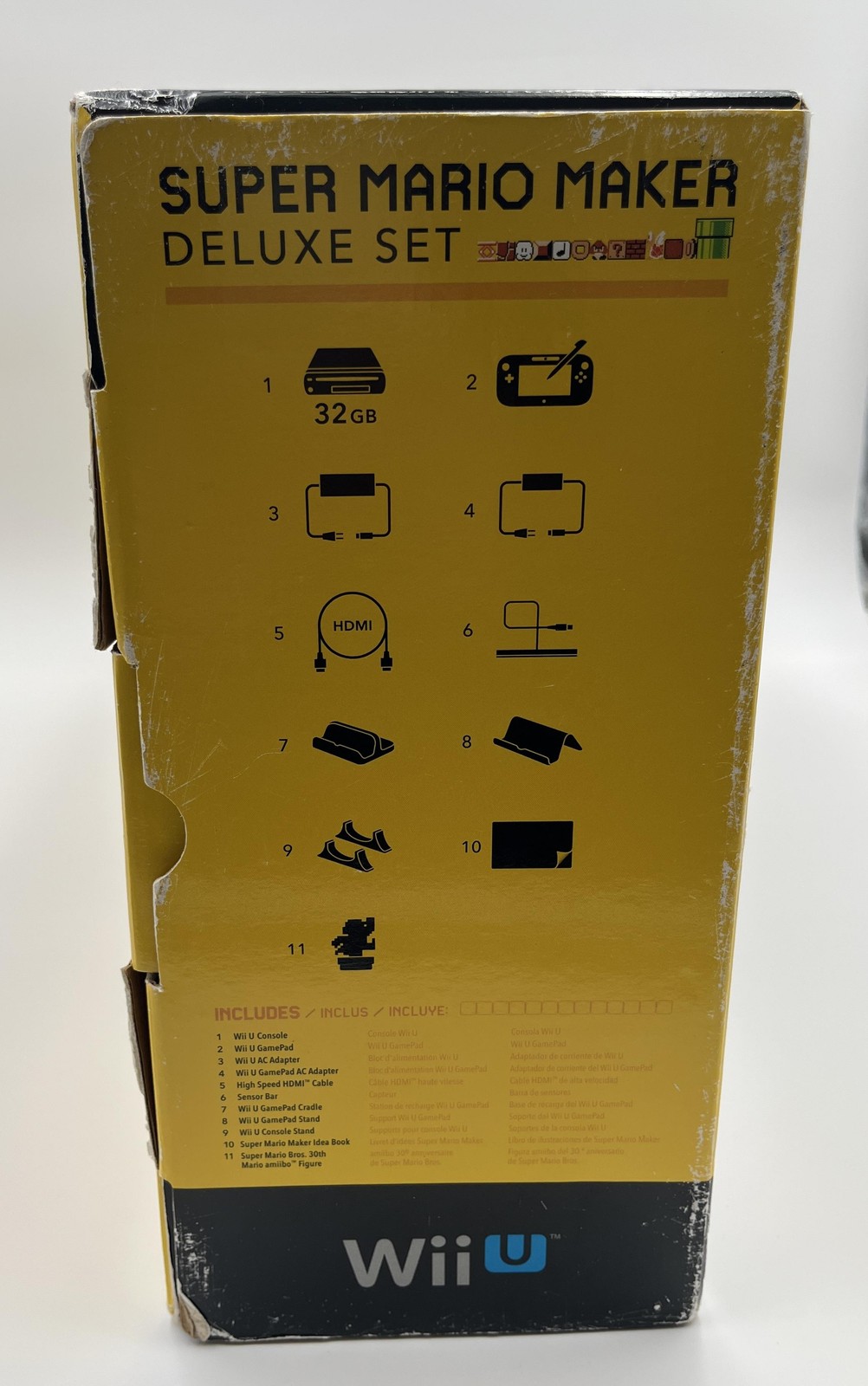 Nintendo Wii U Super Mario Maker Deluxe Set 32GB Black Console Boxed System