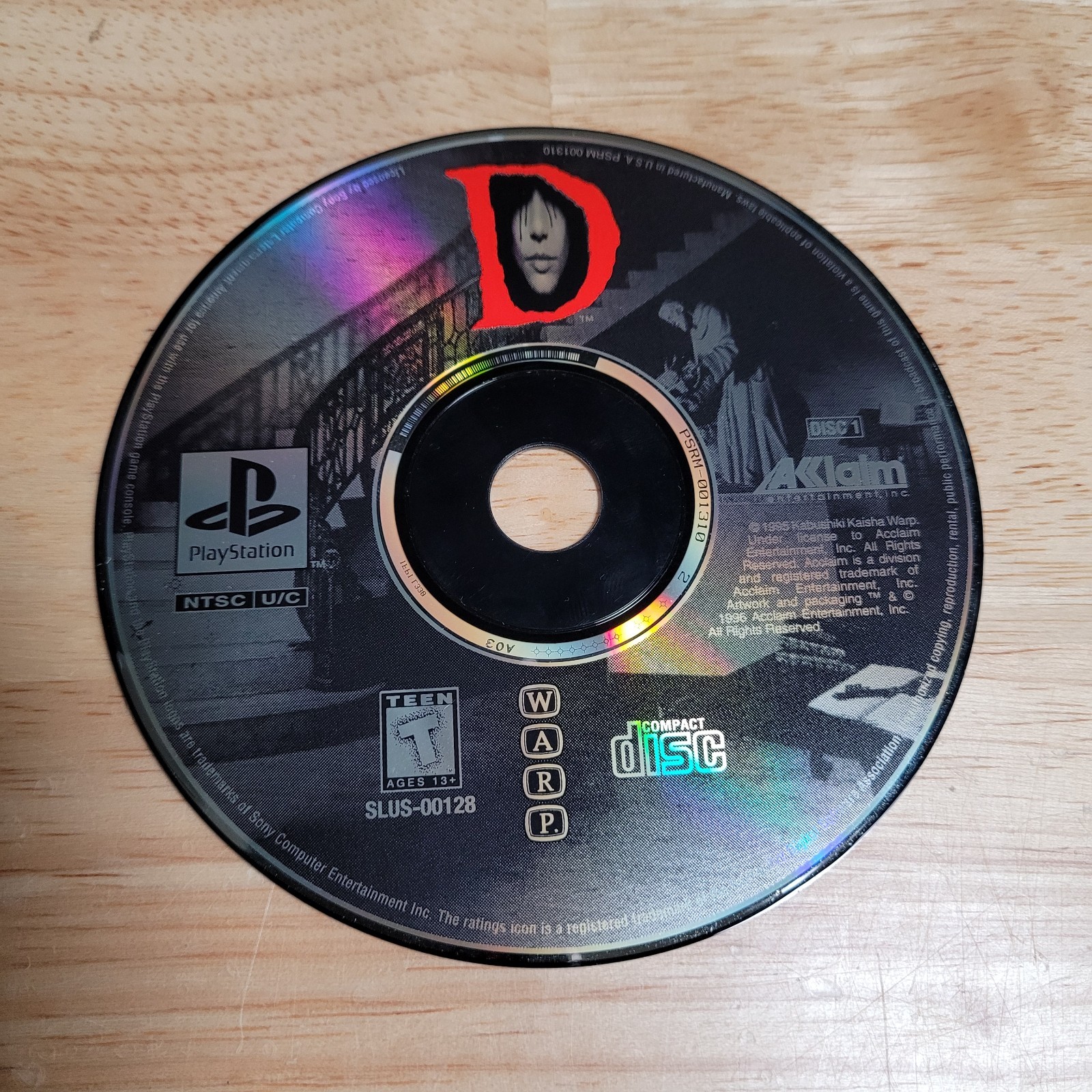 D Horror Game PS1 Sony Playstation 1 Disc Only 1 – Tested