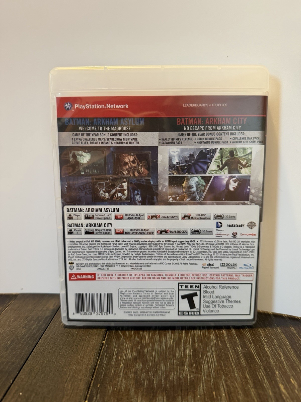 Batman: Arkham Asylum and Arkham City Dual Pack (Playstation 3, 2013) – Not Test