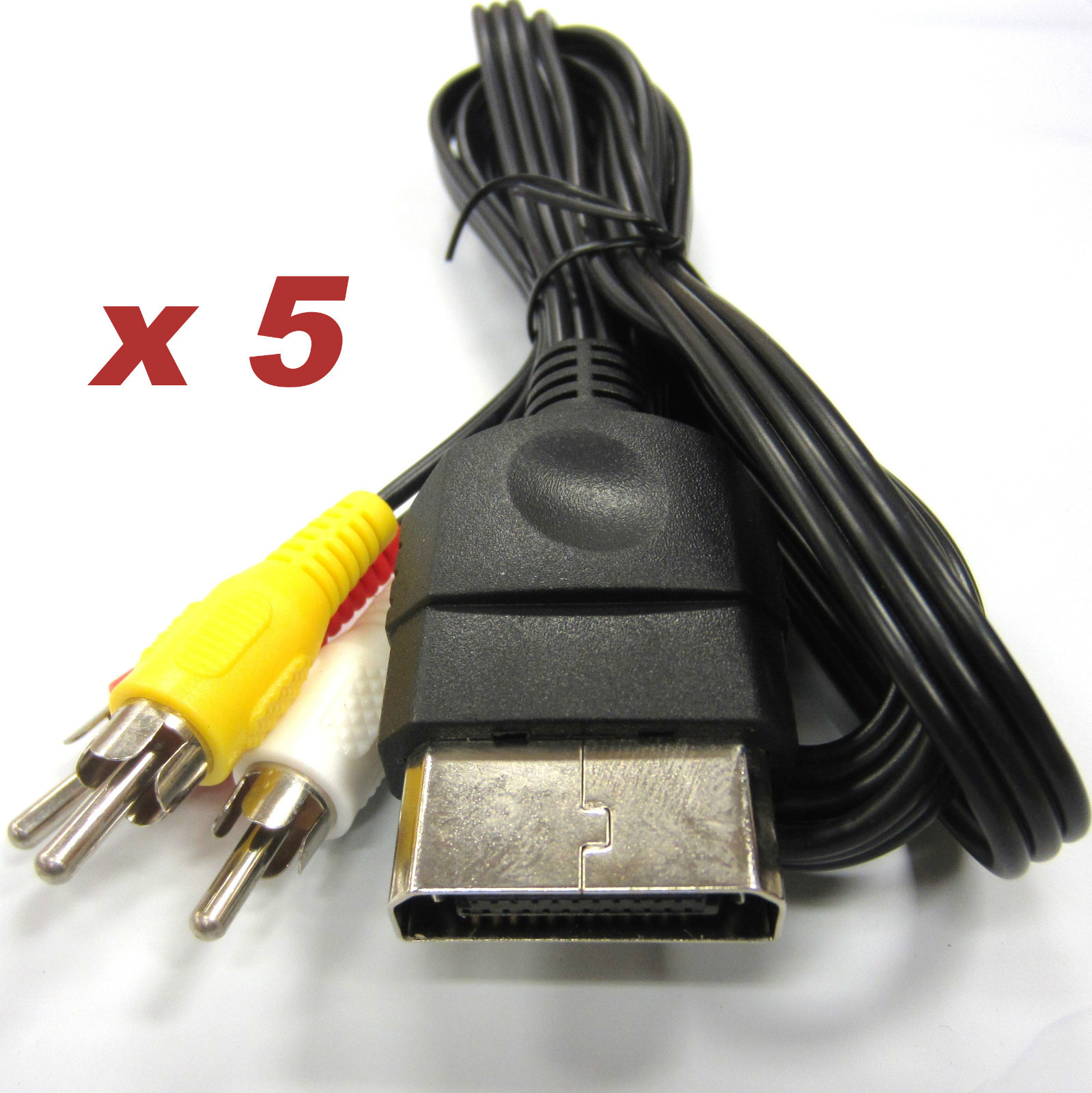 5 x 6FT Stereo RCA AV Cables for the Origal XBOX – Old Skool