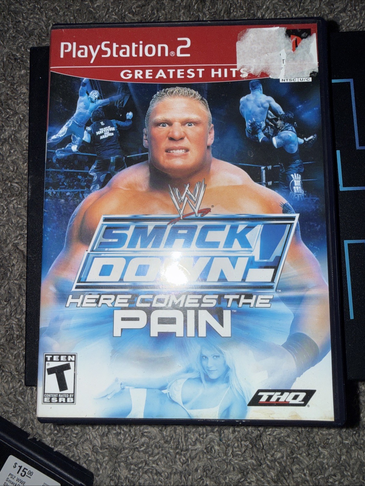 Sony PlayStation 2 PS2 Fat Bundle TESTED HDMI Adapter WWE Here Comes The Pain