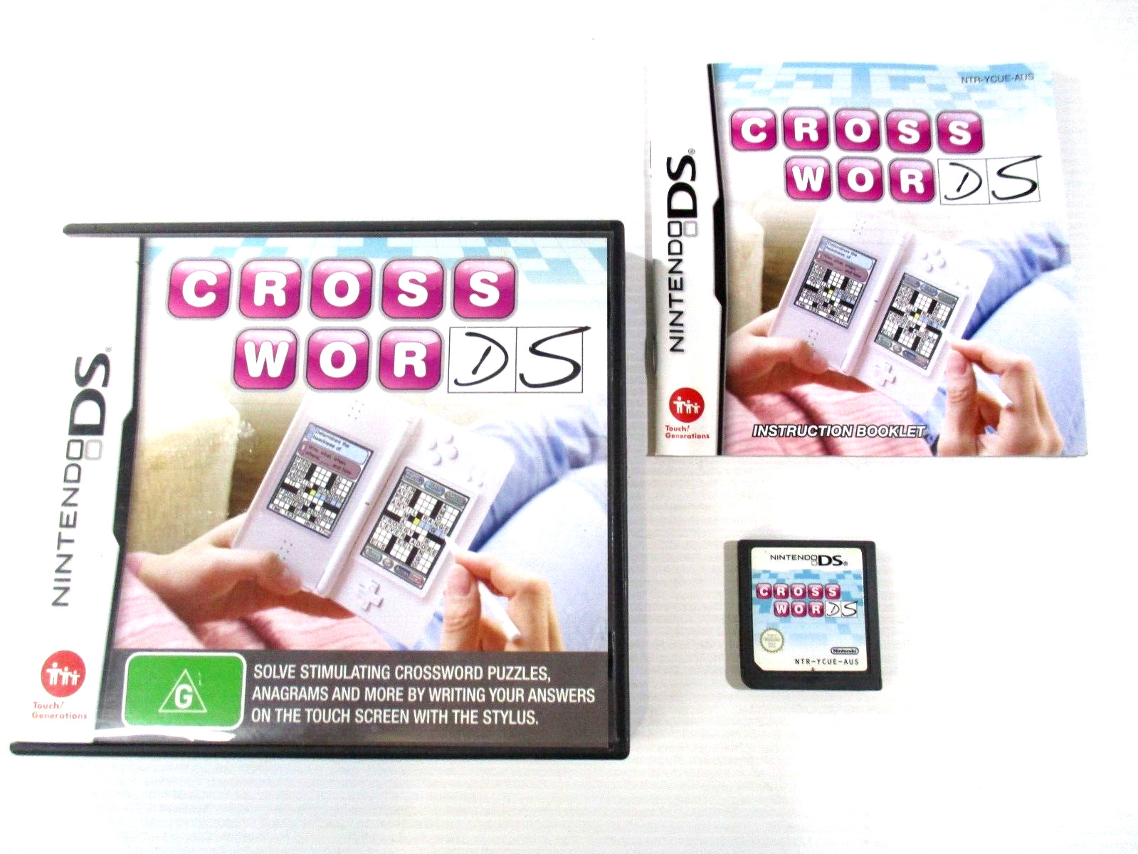 DS Game Crosswords G Nintendo 2008 Manual Tested