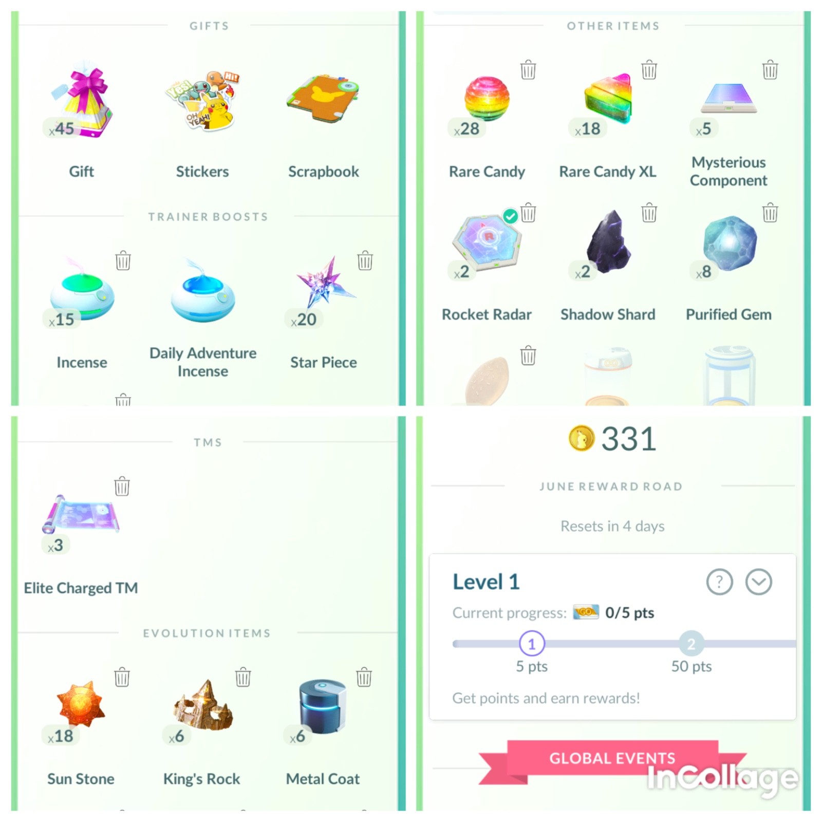 Poke AccGo|Lvl65|266 Legendaries|208 Shinies|Instan Deliver 24/7