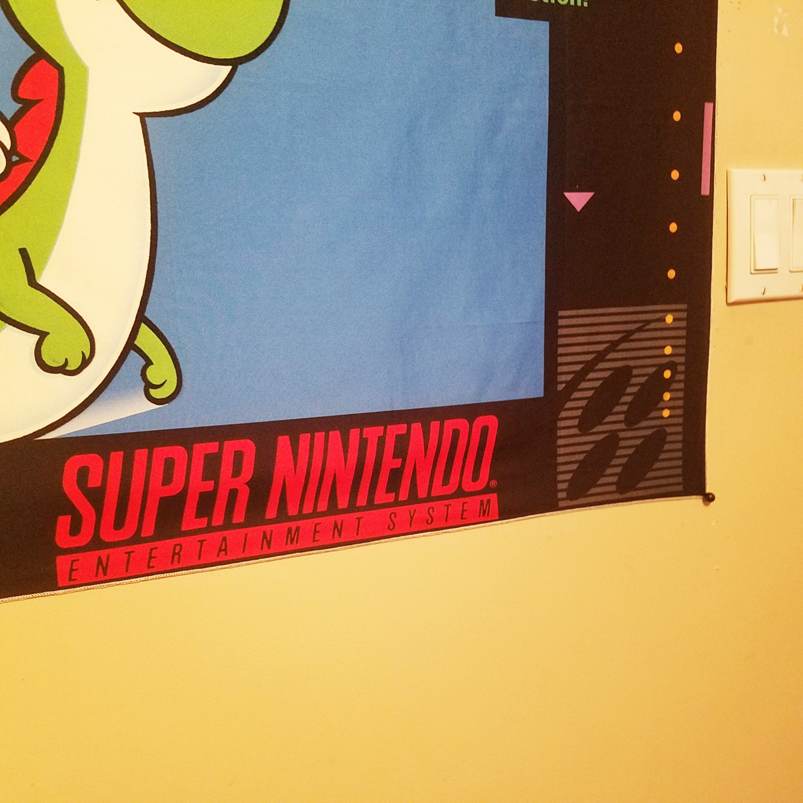 Super Mario World 2×3 foot tapestry / Super Nintendo banner wall flag