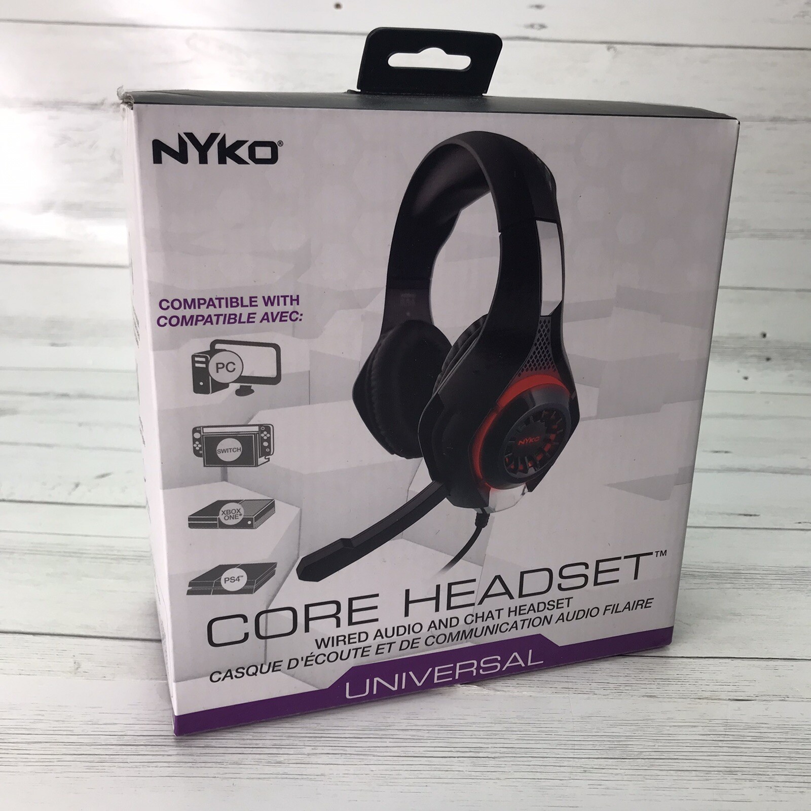 Nyko Core Headset- Universal All Console Gaming Headset – Lights Up 3.5mm Audio