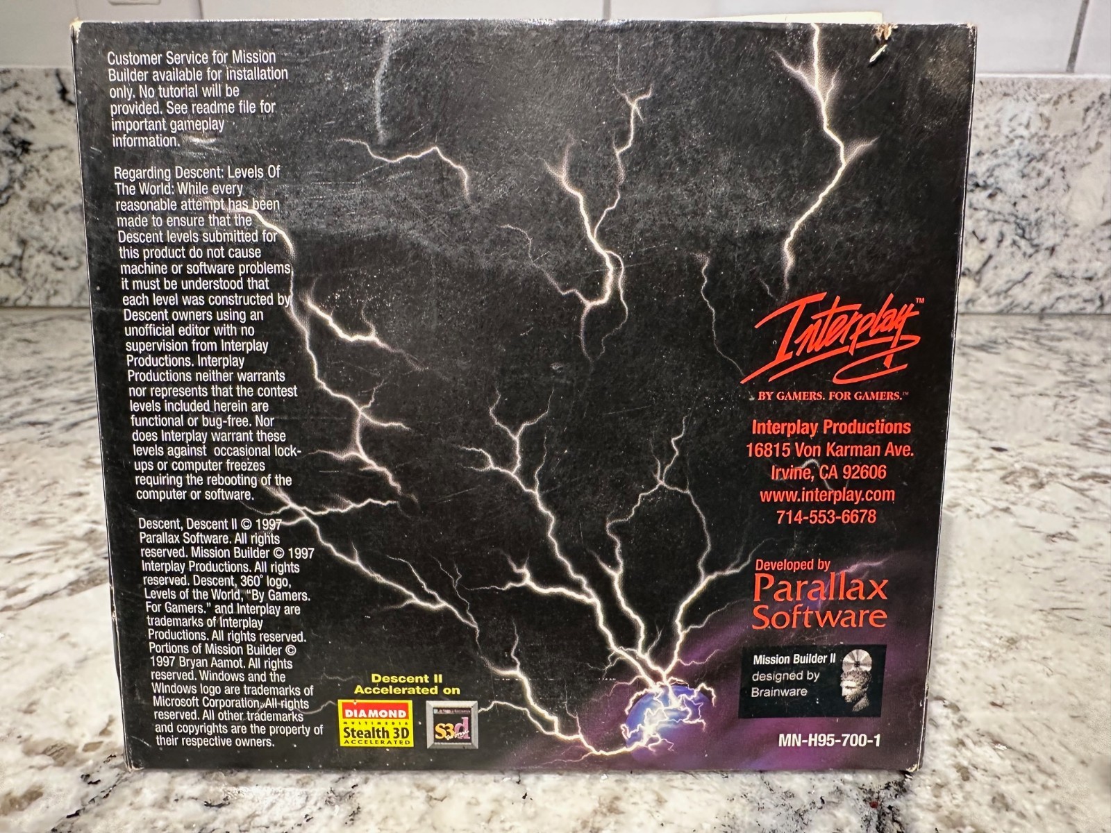 DESCENT I & II: The Definitive Collection PC 1997 Interplay Parallax 3 Disc Game