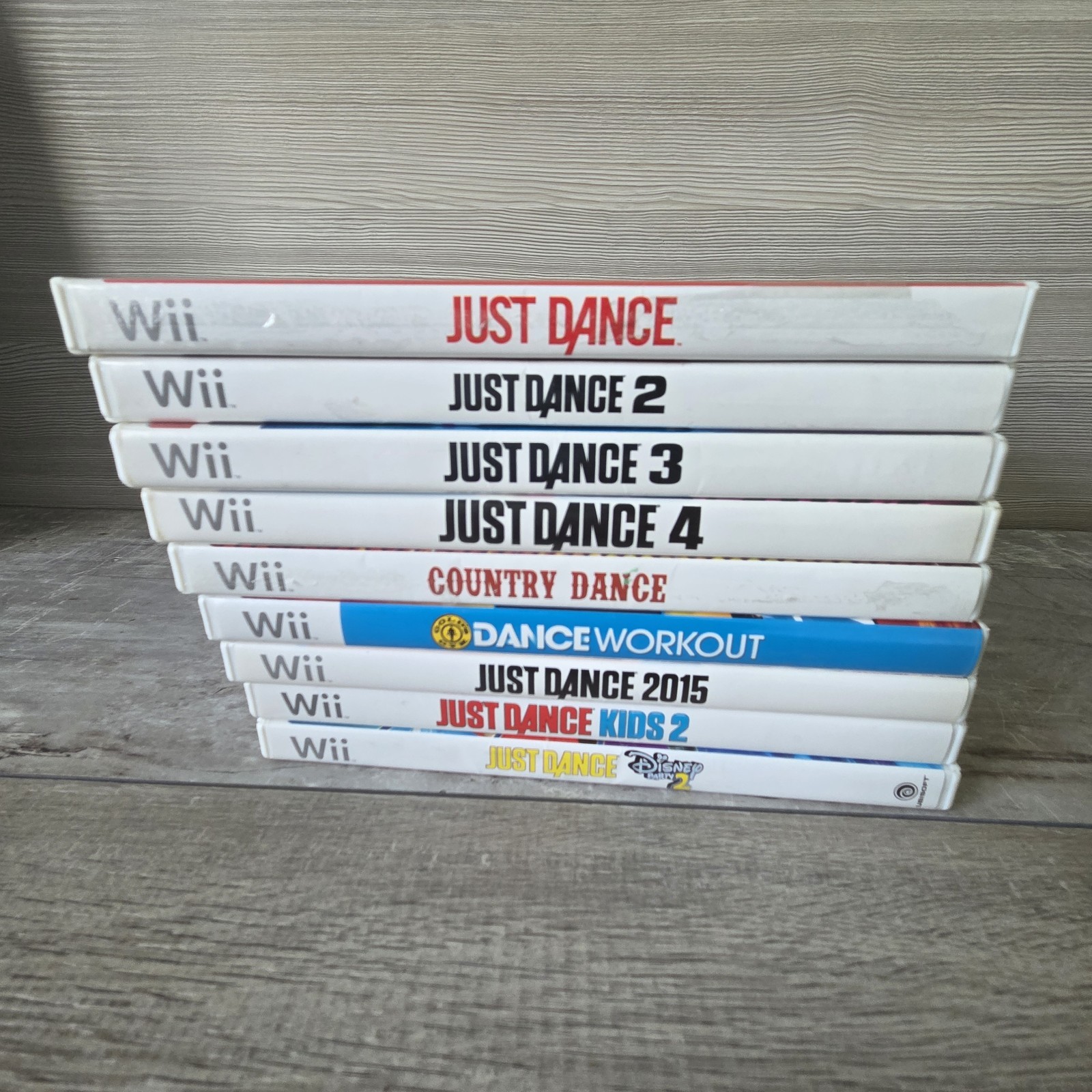 Nintendo Wii Just Dance Lot 9 Games 1 2 3 4 2015 Country Kids Disney Party