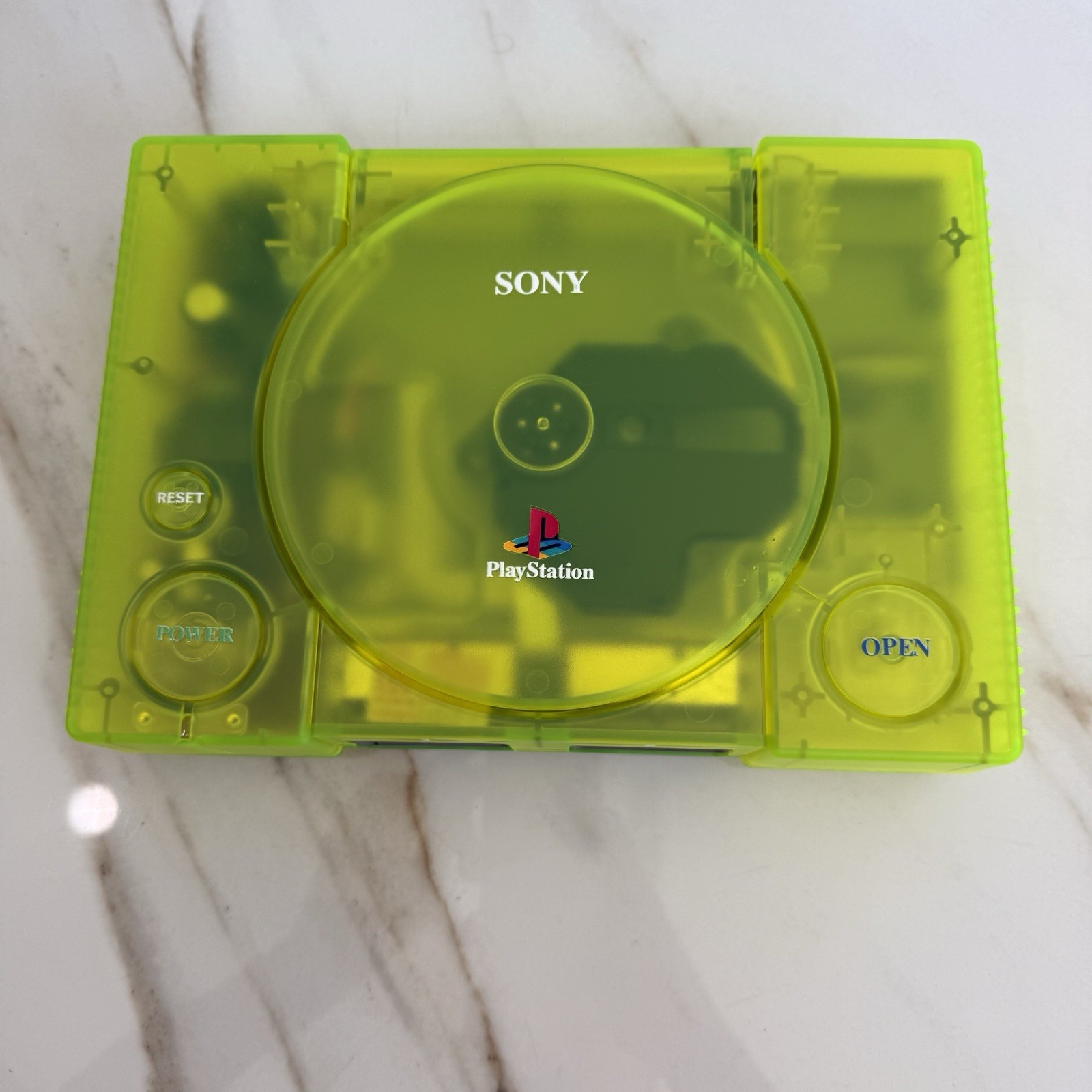 PS1 Sony PlayStation 1 Console (SCPH-5501) Bundle Translucent Neon Gr- New LASER