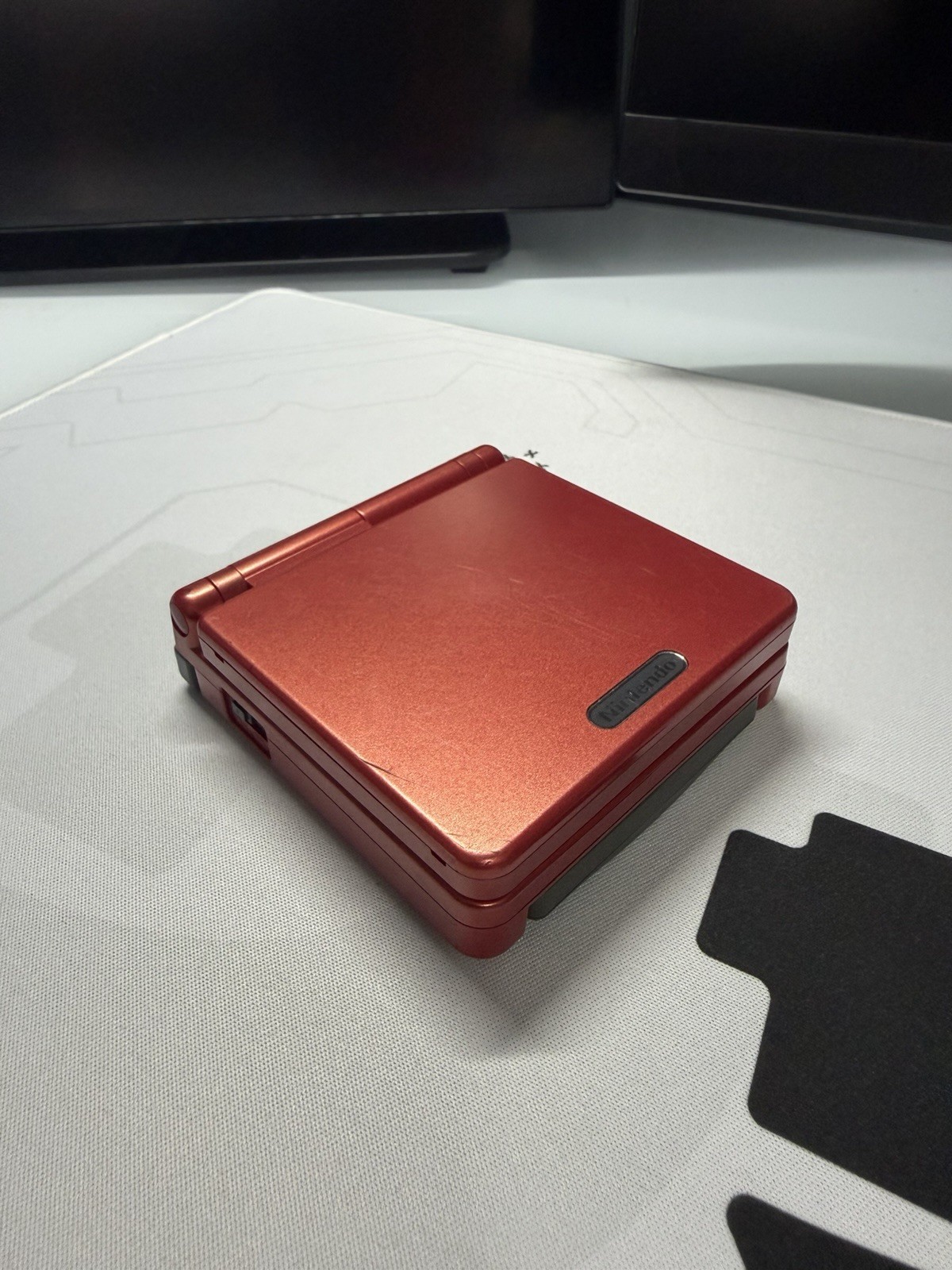 EXCELLENT Condition Flame Red Nintendo Game Boy Advance SP AGS-001
