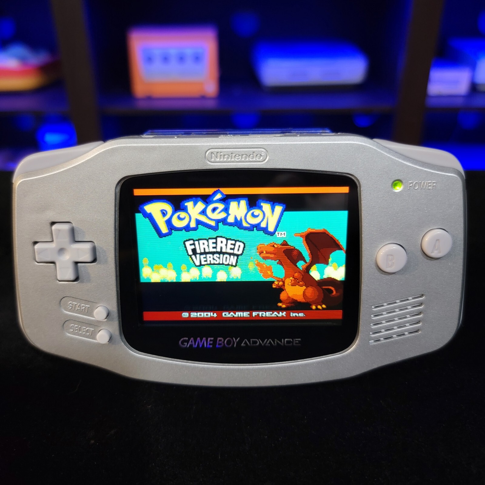 Silver Game Boy Advance GBA Console with iPS V5 Backlight Backlit LCD MOD