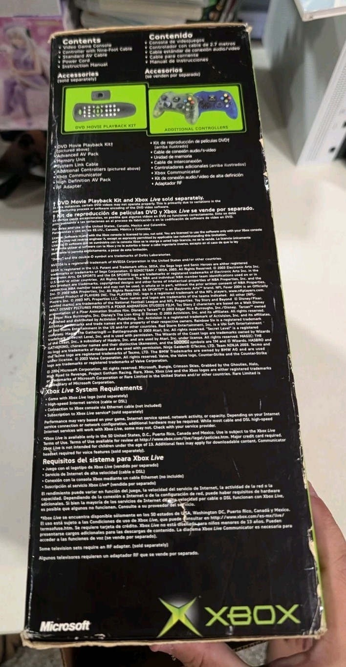 Microsoft Xbox Original Console Retail Box – BOX ONLY