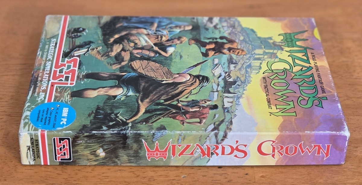 Wizard’s Crown SSI IBM PC Big Box Game 5.25″ Floppy Complete CIB 1987 RPG