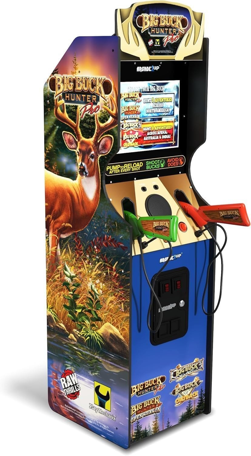Arcade1Up Big Buck Hunter Pro Deluxe Arcade Machine Wi-Fi 4 Games