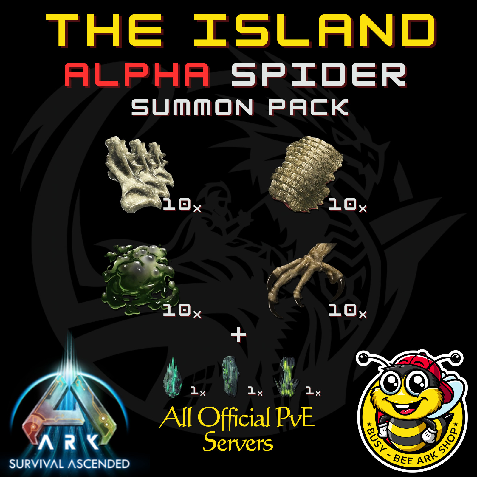 ARK Survival Ascended PVE Bosses Summon Packs PC/XBOX/PS5 ASA