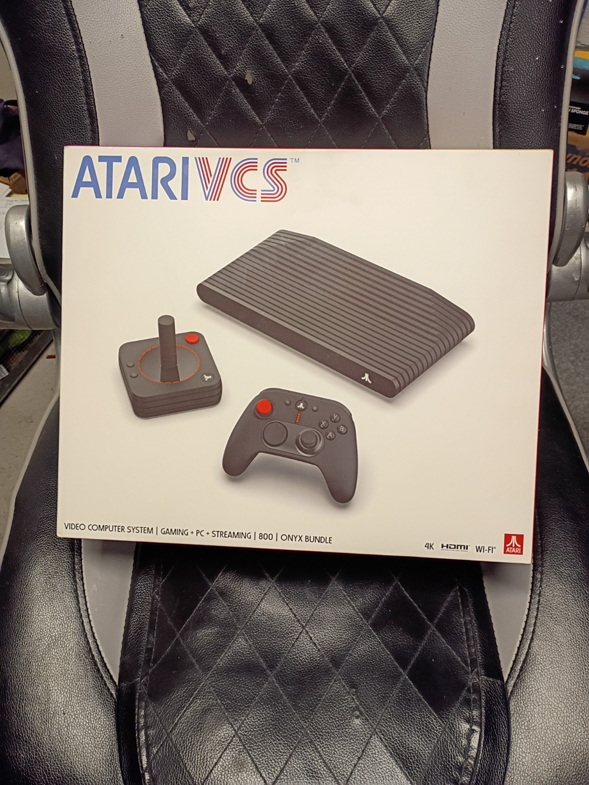 Atari VCS 800 Onyx Bundle Console 4K Wi-Fi Streaming with Controllers, Black