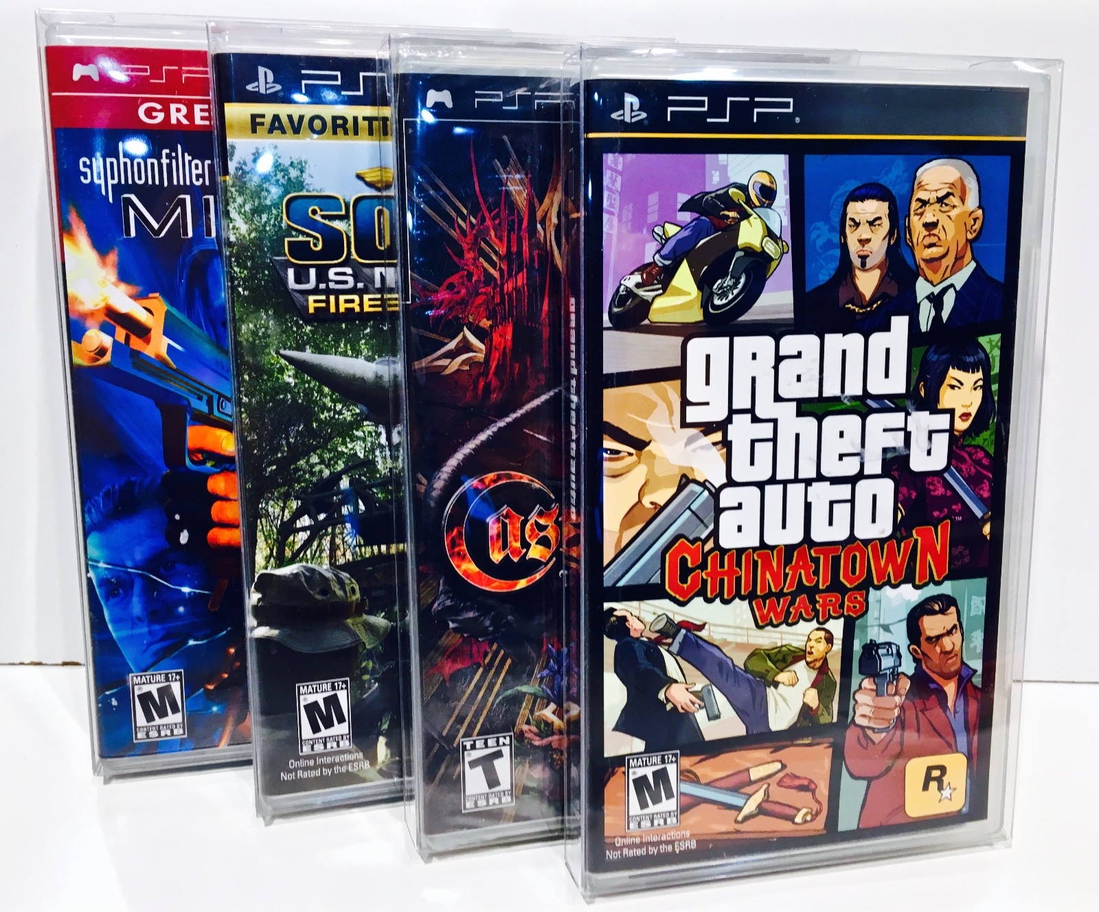 15 PSP Box Protectors Custom Made Crystal Clear Playstation Portable Cases New!