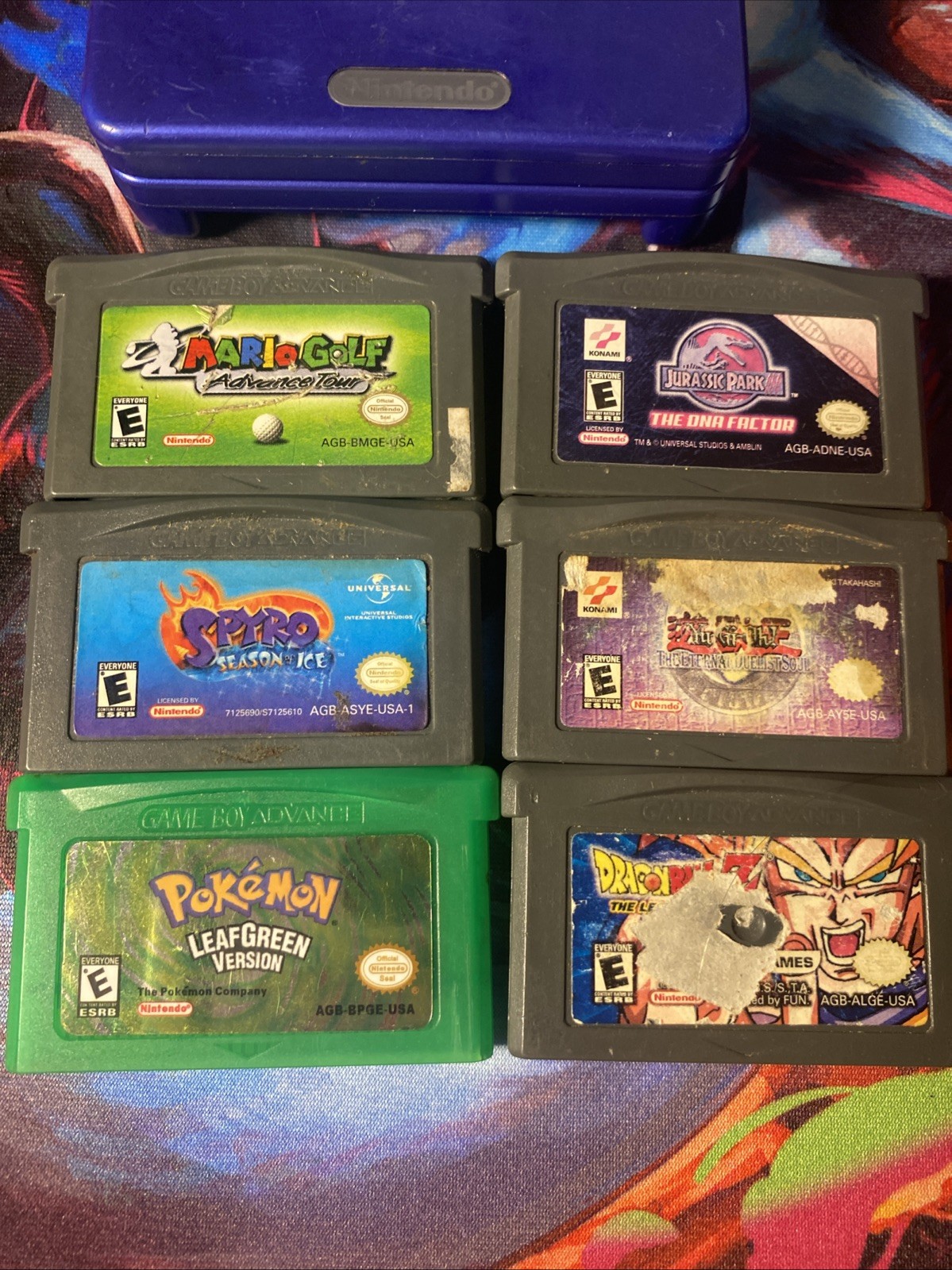 Nintendo Game Boy Advance SP Console – Cobalt Blue with Charger & 6 Games!