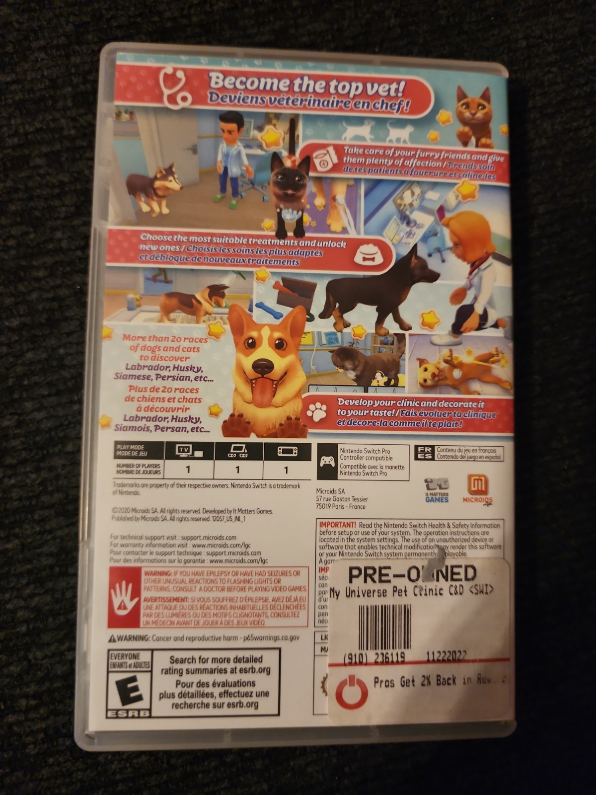 My Universe Pet Clinic for Cats Dogs Nintendo Switch